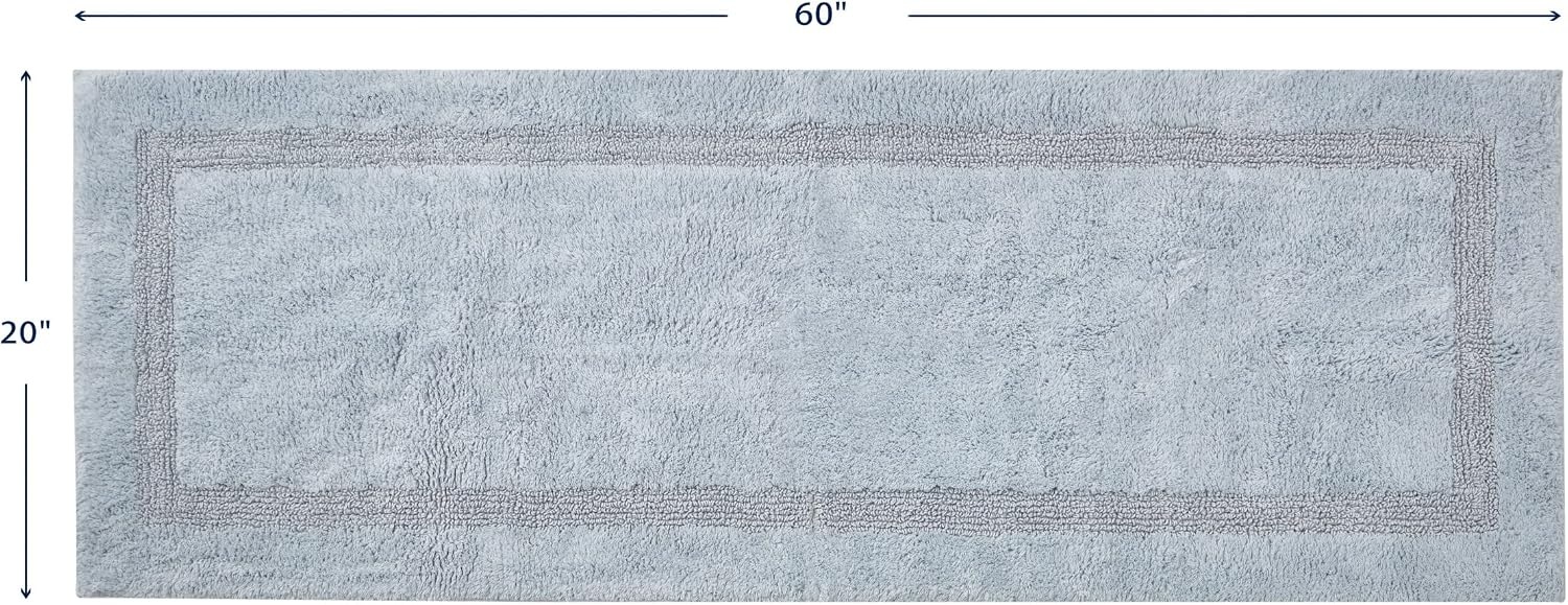 image:imageNautica Runner Rug Soft amp Absorbent Tufted Cotton Bath Rug with SkidResistant Backing OekoTex Certified Peniston Brown 60 x 22Peniston Blue