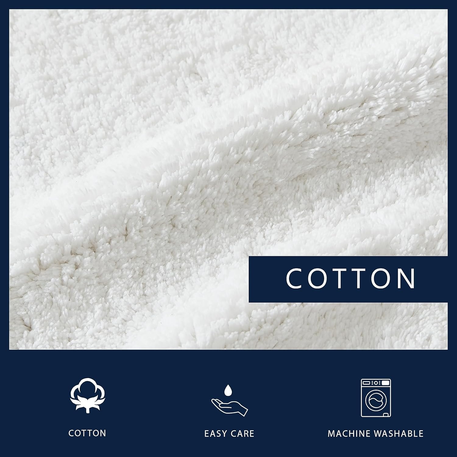 image:imageNautica Runner Rug Soft amp Absorbent Tufted Cotton Bath Rug with SkidResistant Backing OekoTex Certified Peniston Brown 60 x 22Peniston White