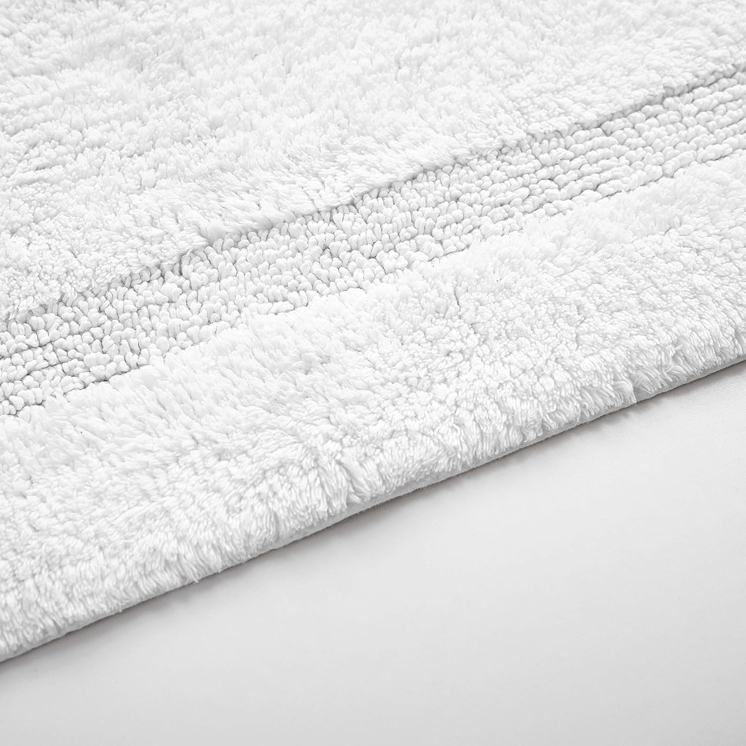 image:imageNautica Runner Rug Soft amp Absorbent Tufted Cotton Bath Rug with SkidResistant Backing OekoTex Certified Peniston Brown 60 x 22Peniston White