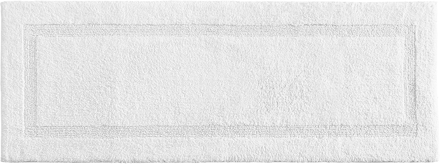 image:imageNautica Runner Rug Soft amp Absorbent Tufted Cotton Bath Rug with SkidResistant Backing OekoTex Certified Peniston Brown 60 x 22Peniston White