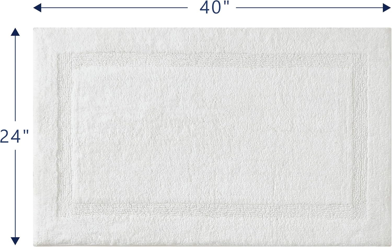 image:imageNautica Runner Rug Soft amp Absorbent Tufted Cotton Bath Rug with SkidResistant Backing OekoTex Certified Peniston Brown 60 x 22Peniston White