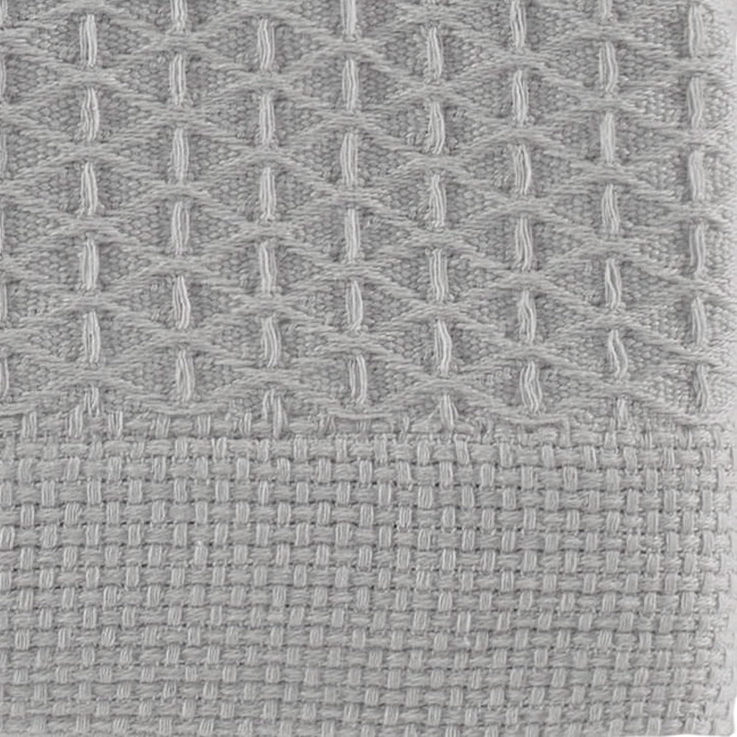 image:imageNautica Twin Blanket Diamond Weave Cotton Bedding MediumWeight for All Seasons Ideal Dorm Essentials OekoTex Certified Baird GreyBaird Grey