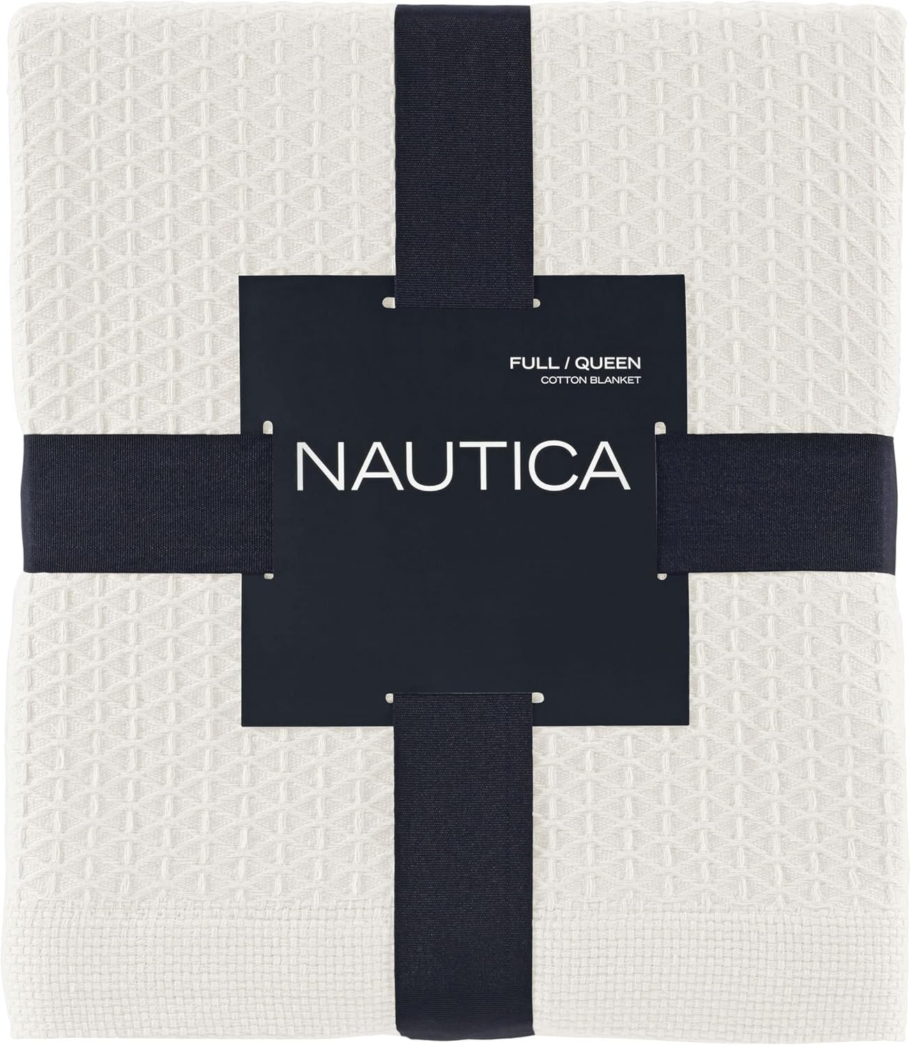 image:imageNautica Twin Blanket Diamond Weave Cotton Bedding MediumWeight for All Seasons Ideal Dorm Essentials OekoTex Certified Baird GreyBaird White