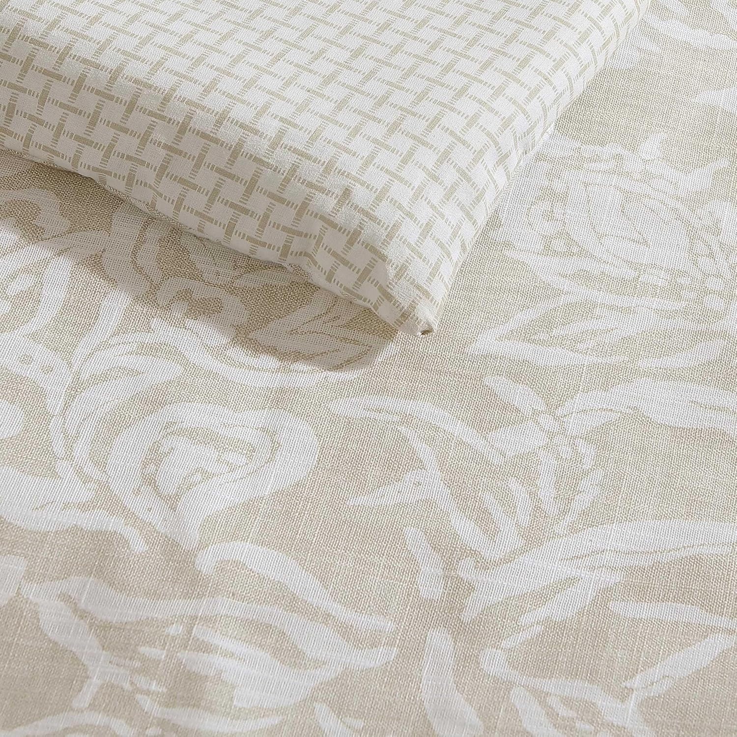 image:imageNautica Twin Comforter Set Reversible Bedding with Matching Sham Floral Room Decor College Dorm Room Essentials Tortola BlueTortola Beige