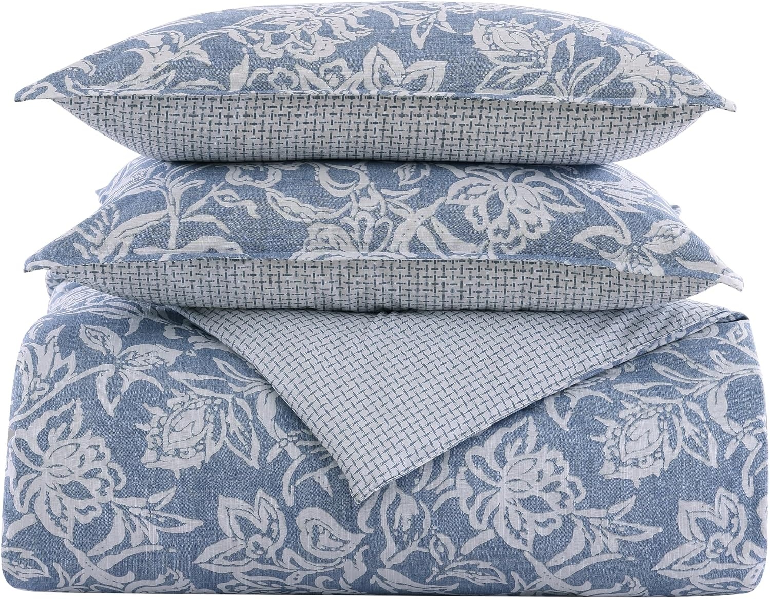 image:imageNautica Twin Comforter Set Reversible Bedding with Matching Sham Floral Room Decor College Dorm Room Essentials Tortola BlueTortola Blue