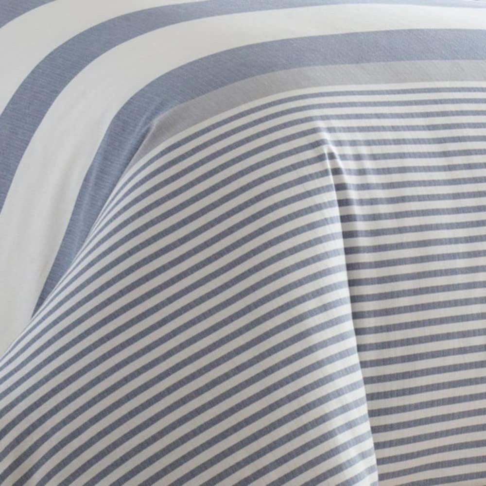 image:imageNautica Twin Comforter Set Reversible Cotton Bedding with Matching Sham MediumWeight Dorm Essentials OekoTex Certified Fairwater BlueBlueWhiteGrey