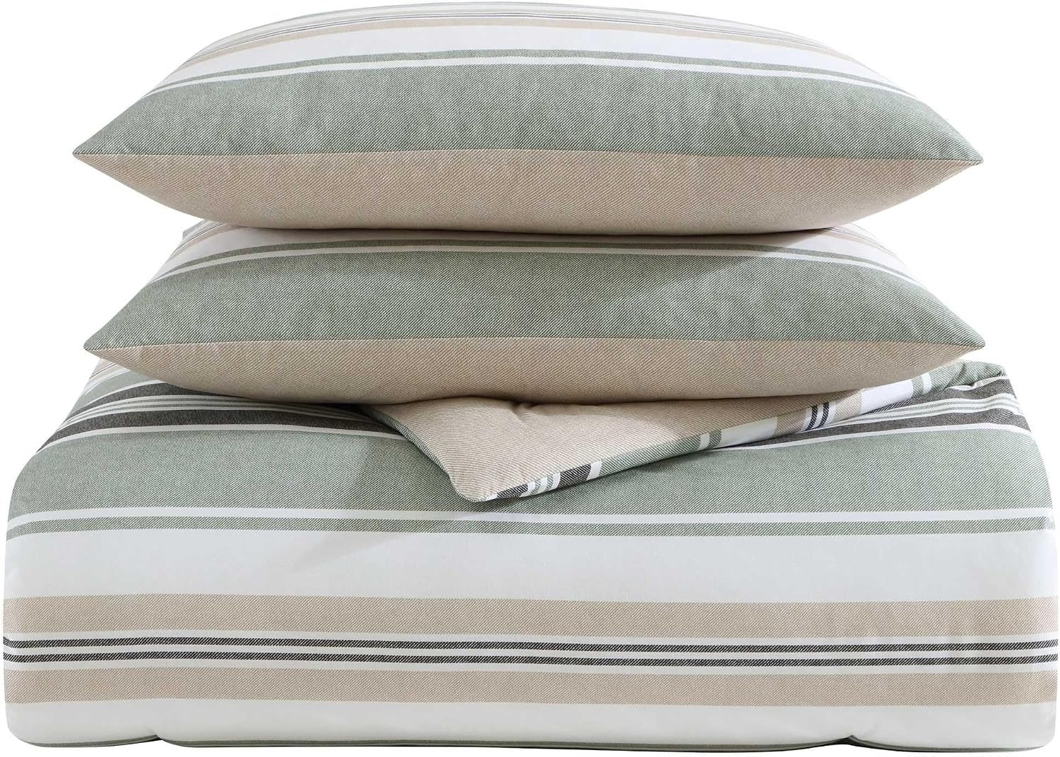 image:imageNautica Twin Comforter Set Woven Cotton Bedding with Matching Sham MediumWeight for All Seasons Dorm Essentials OekoTex Certified Prospect Harbor GreenProspect Harbor Green
