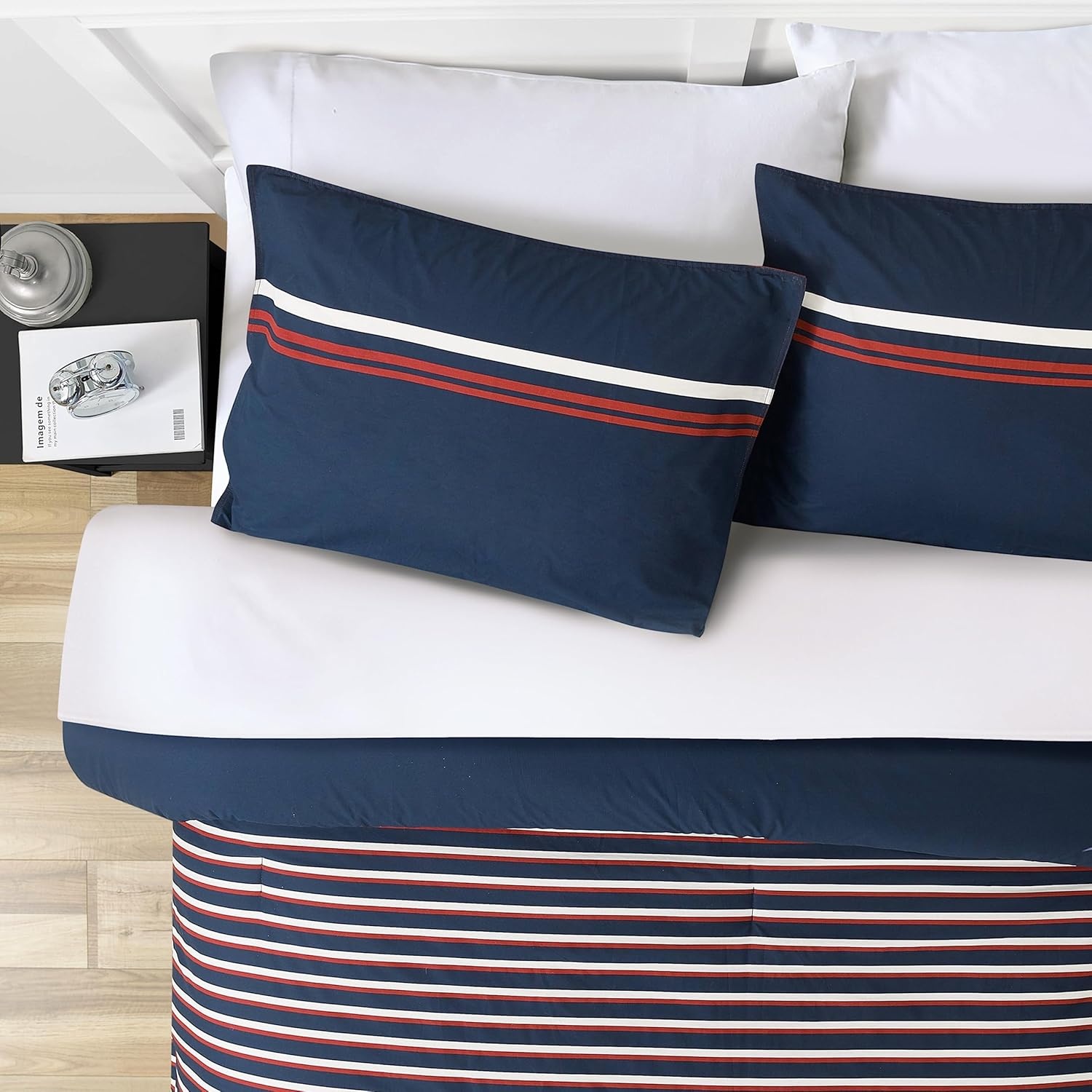 image:imageNautica Twin Duvet Cover Set Soft Woven Cotton Bedding with a Breathable amp MediumWeight Feel 2Piece Bed Set with Matching Pillowcase Mineola NavyTwin