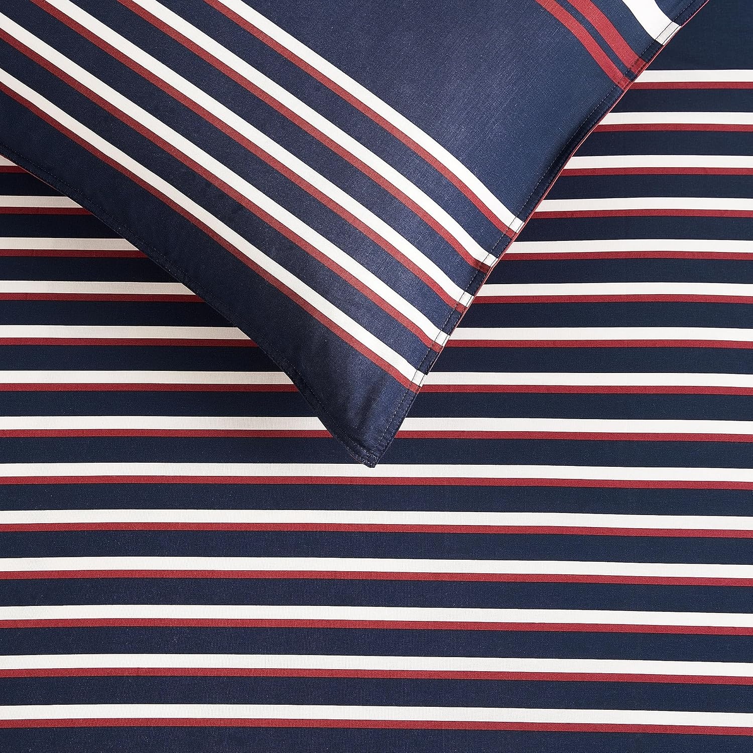 image:imageNautica Twin Duvet Cover Set Soft Woven Cotton Bedding with a Breathable amp MediumWeight Feel 2Piece Bed Set with Matching Pillowcase Mineola NavyTwin