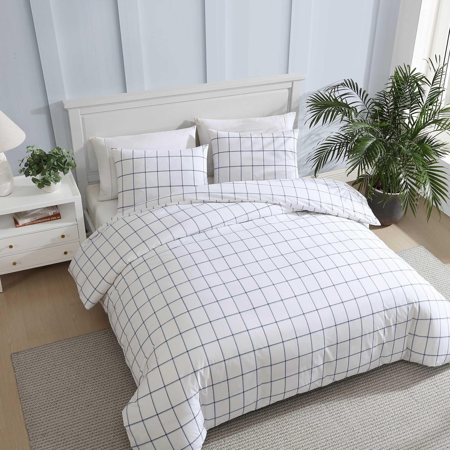 image:imageNautica Twin Duvet Cover Set Super Soft Cotton Bedding with Matching Shams Casual Home Decor OekoTex Certified Plot Blue TwinPlot Blue