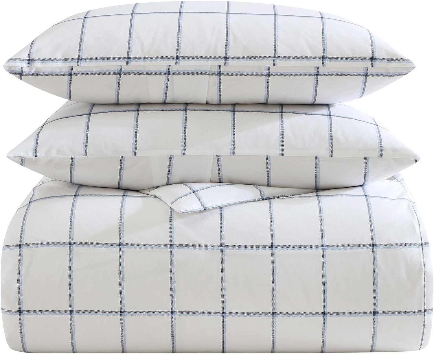image:imageNautica Twin Duvet Cover Set Super Soft Cotton Bedding with Matching Shams Casual Home Decor OekoTex Certified Plot Blue TwinPlot Blue