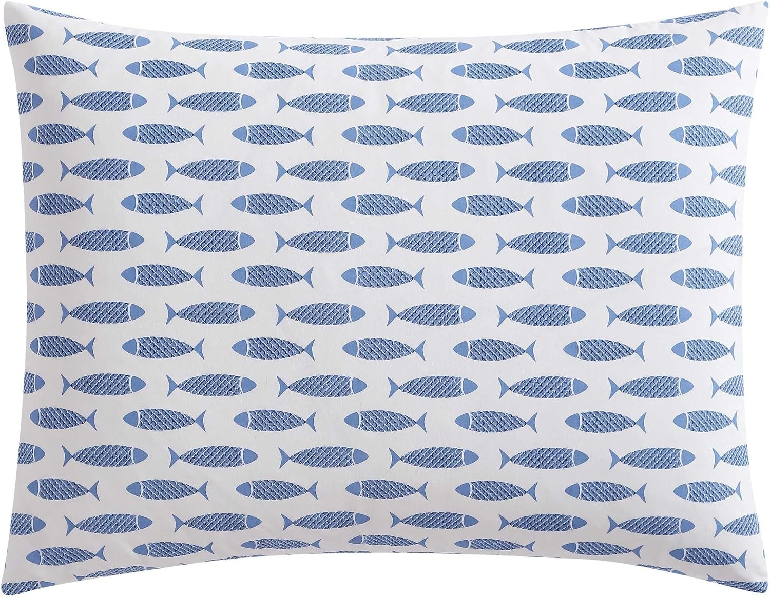 image:imageNautica Twin Duvet Cover Set Super Soft Cotton Bedding with Matching Shams Casual Home Decor OekoTex Certified Plot Blue TwinWoodblock Fish Blue