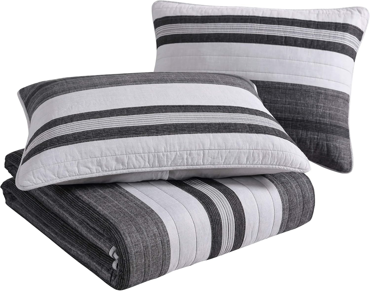 image:imageNautica Twin Quilt Set Cotton Reversible Bedding Cozy Home Decor amp Dorm Room Essentials Ardmoore Grey TwinQueen