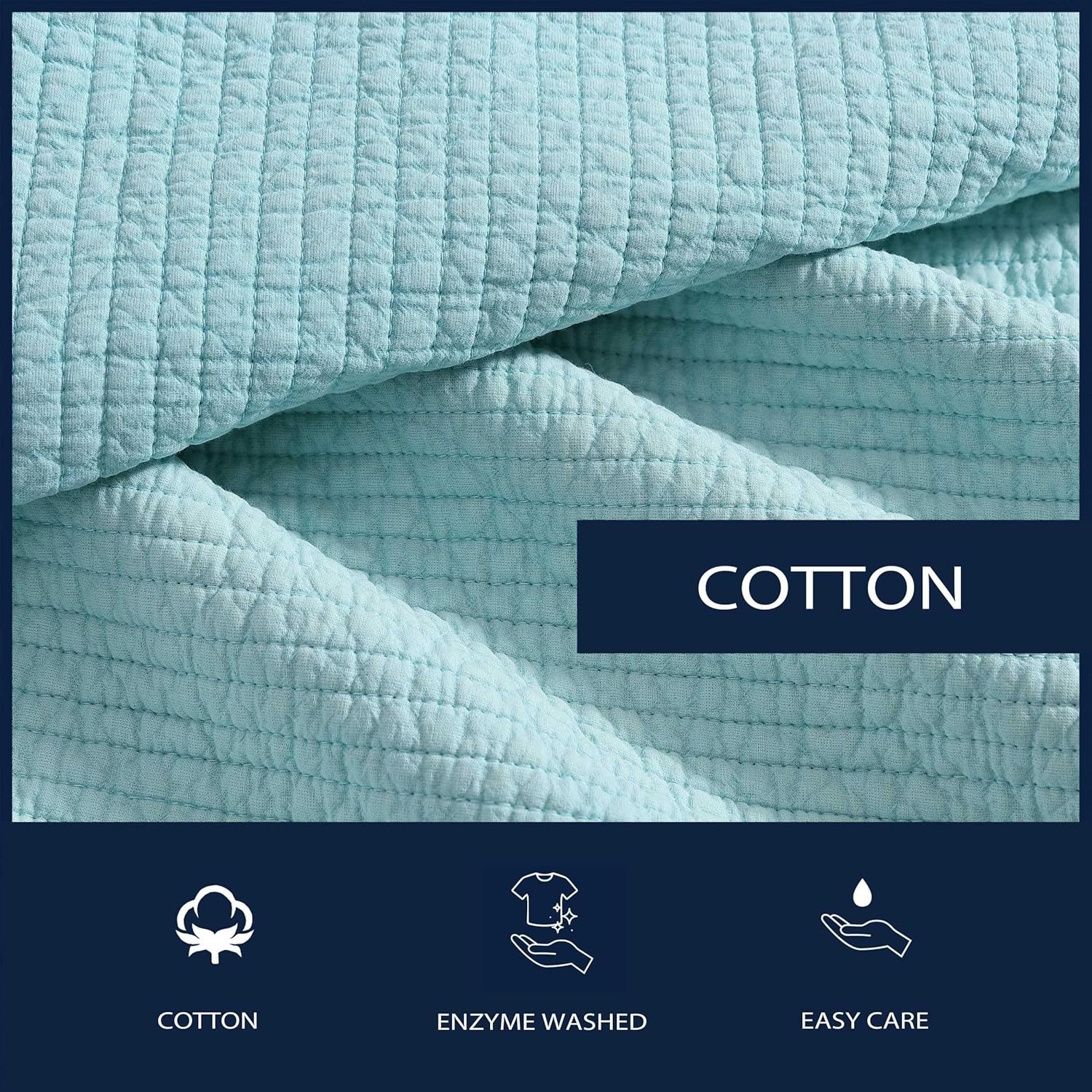 image:imageNautica Twin Quilt Set Soft amp Reversible Cotton Bedding with a Smooth Finish 2 Piece Coastal Bed Set with Matching Pillowcase Seashore Stitch PinkSeahorse Stitch Green