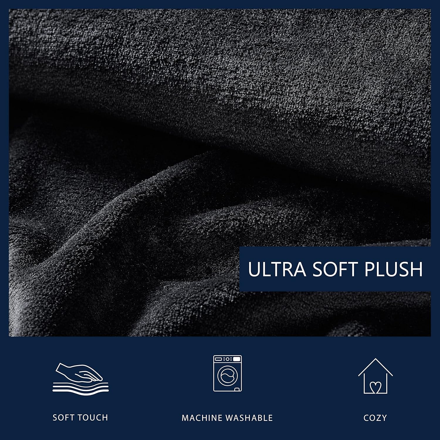 image:imageNautica Twin Size Blanket UltraSoft Plush Fleece for Bed or Couch Medium Weight Bedding for AllSeason Comfort BrownSolid Black