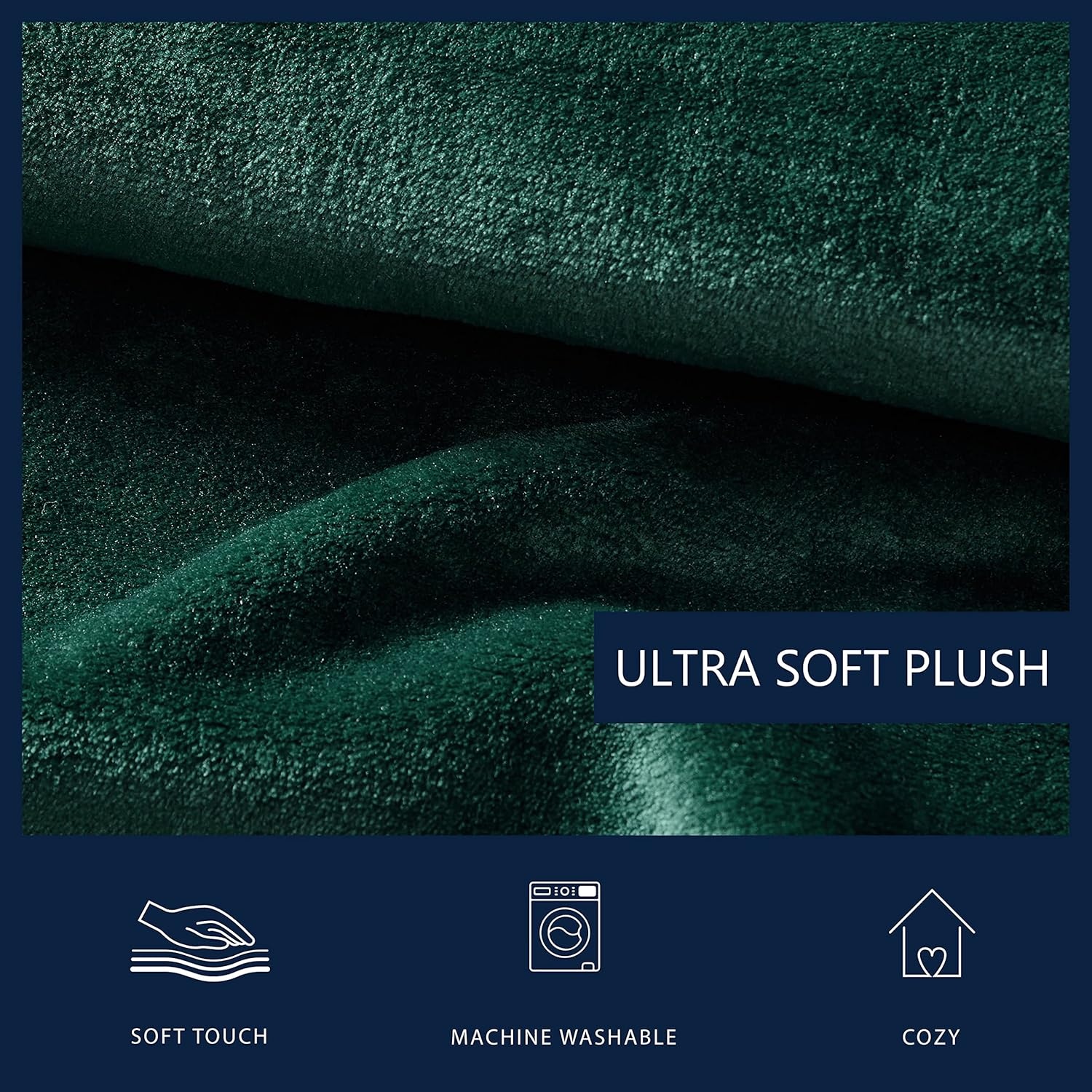 image:imageNautica Twin Size Blanket UltraSoft Plush Fleece for Bed or Couch Medium Weight Bedding for AllSeason Comfort BrownSolid Dark Green