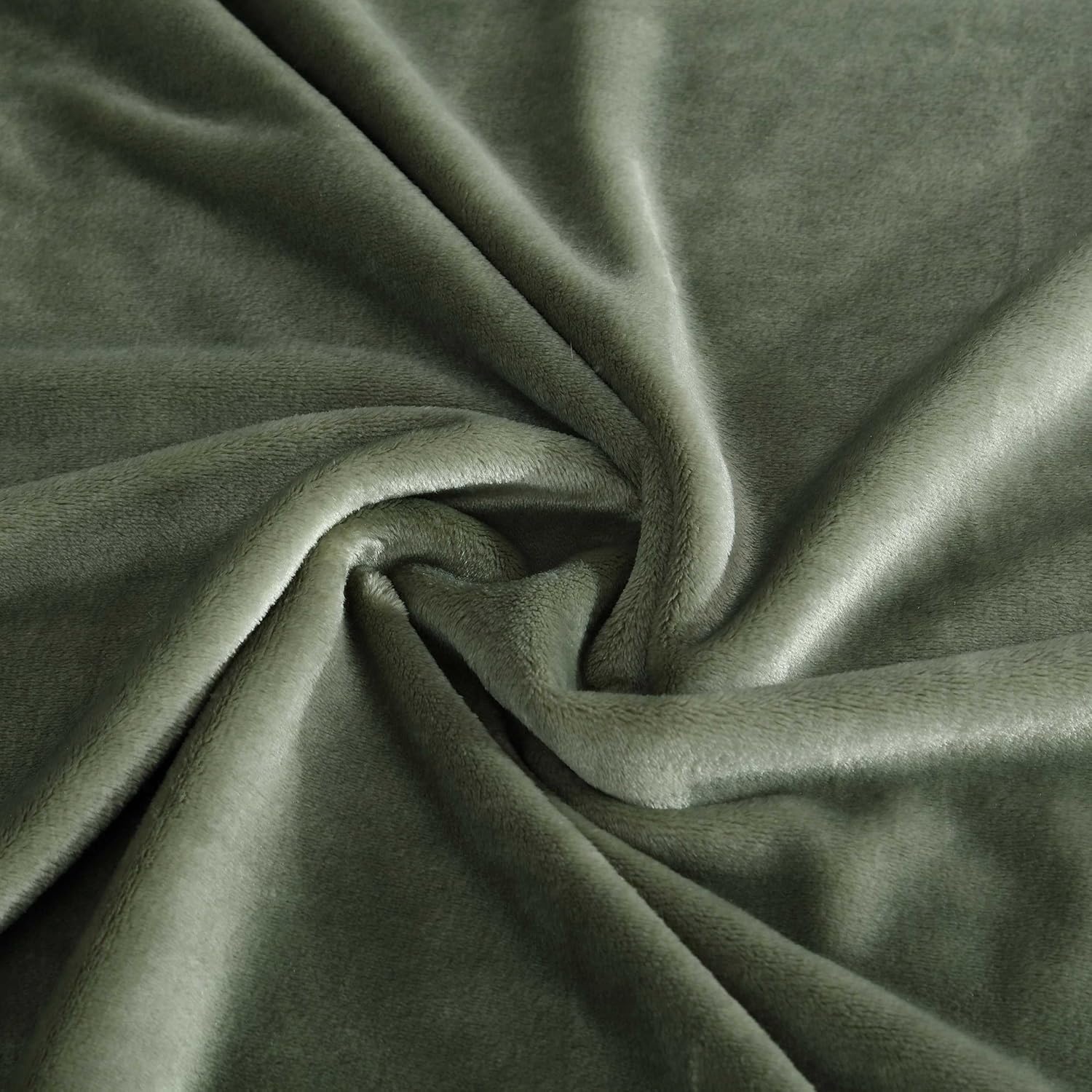 image:imageNautica Twin Size Blanket UltraSoft Plush Fleece for Bed or Couch Medium Weight Bedding for AllSeason Comfort BrownSolid Green