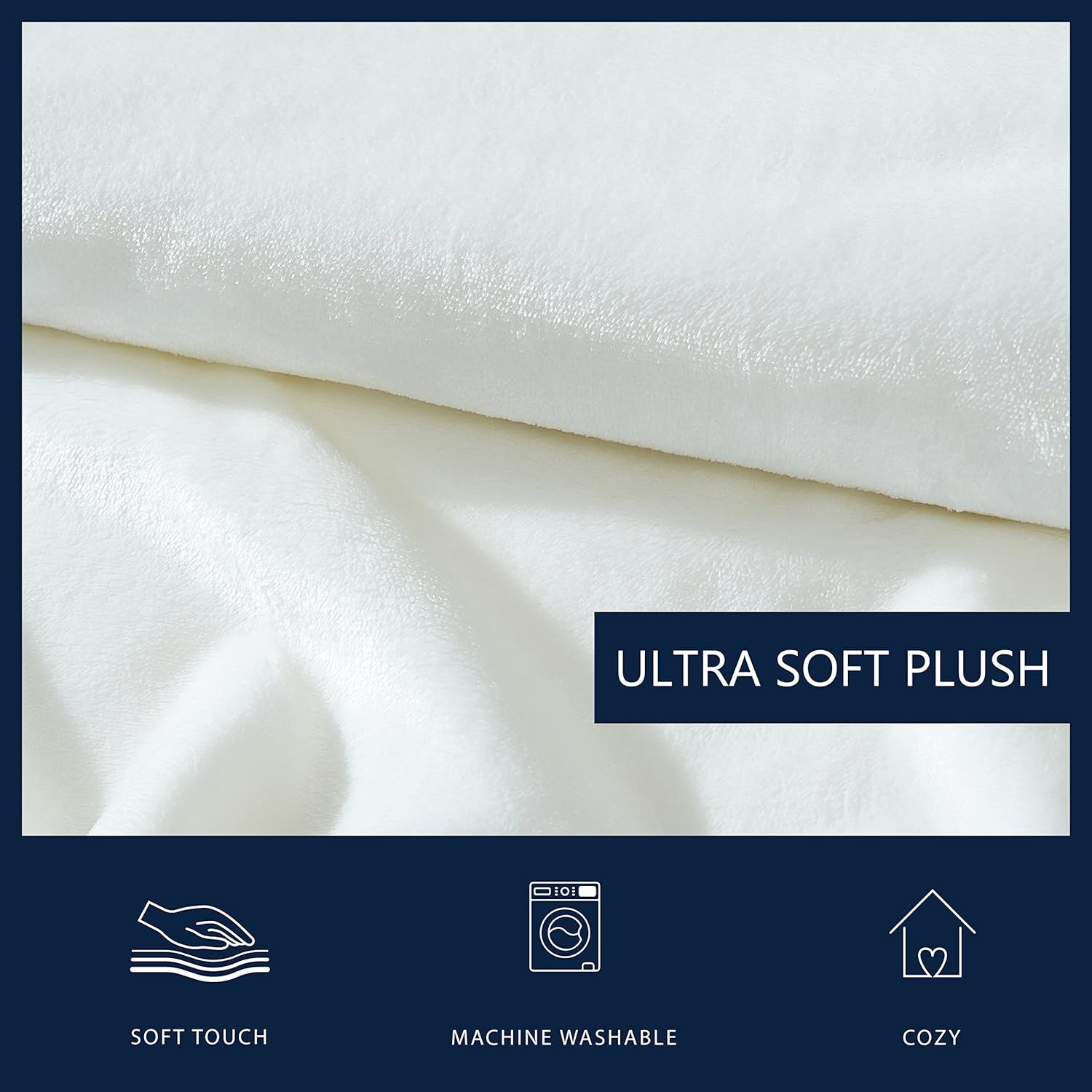 image:imageNautica Twin Size Blanket UltraSoft Plush Fleece for Bed or Couch Medium Weight Bedding for AllSeason Comfort BrownSolid White