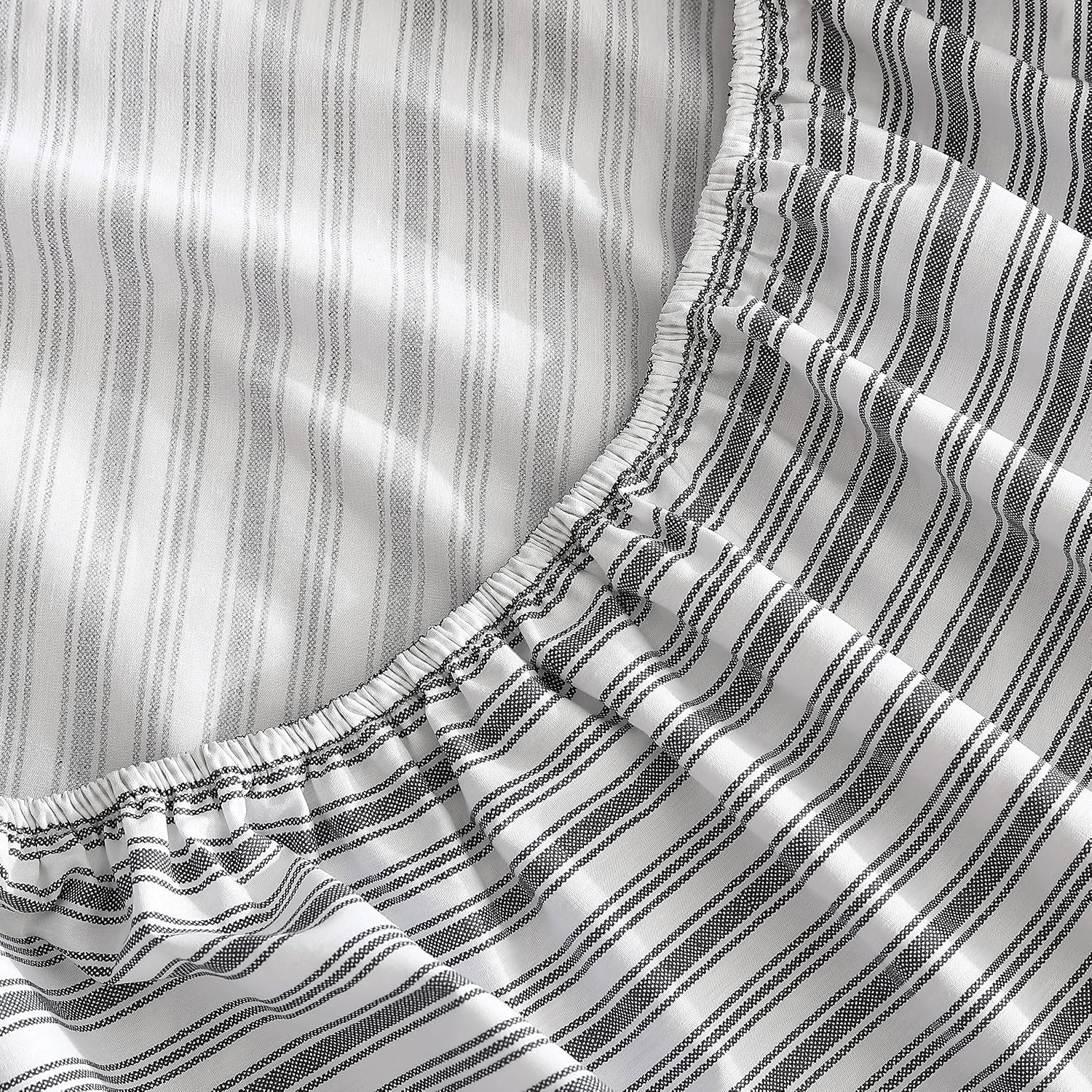 image:imageNautica Twin Size Fitted Sheet Crisp Cotton Percale Bedding Lightweight amp Breathable Bed Sheet Deep Pocket College Dorm Room Essentials Coleridge Stripe RedColeridge Stripe Charcoal