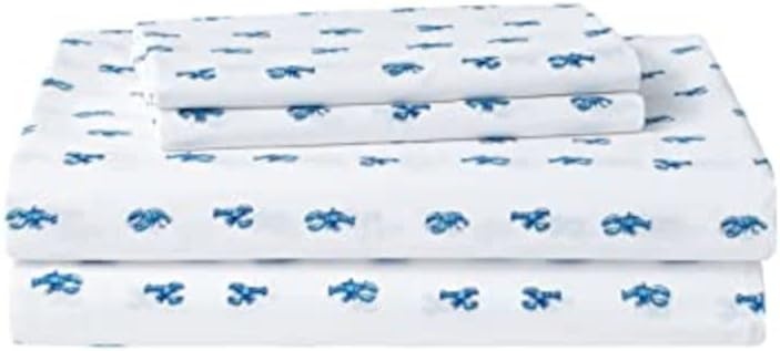 image:imageNautica Twin Size Sheet Set Crisp Cotton Percale Bedding with Matching Pillowcase Lightweight amp Breathable Bed Sheets Deep Pocket College Dorm Room Essentials Star Spangled BlueCloyster