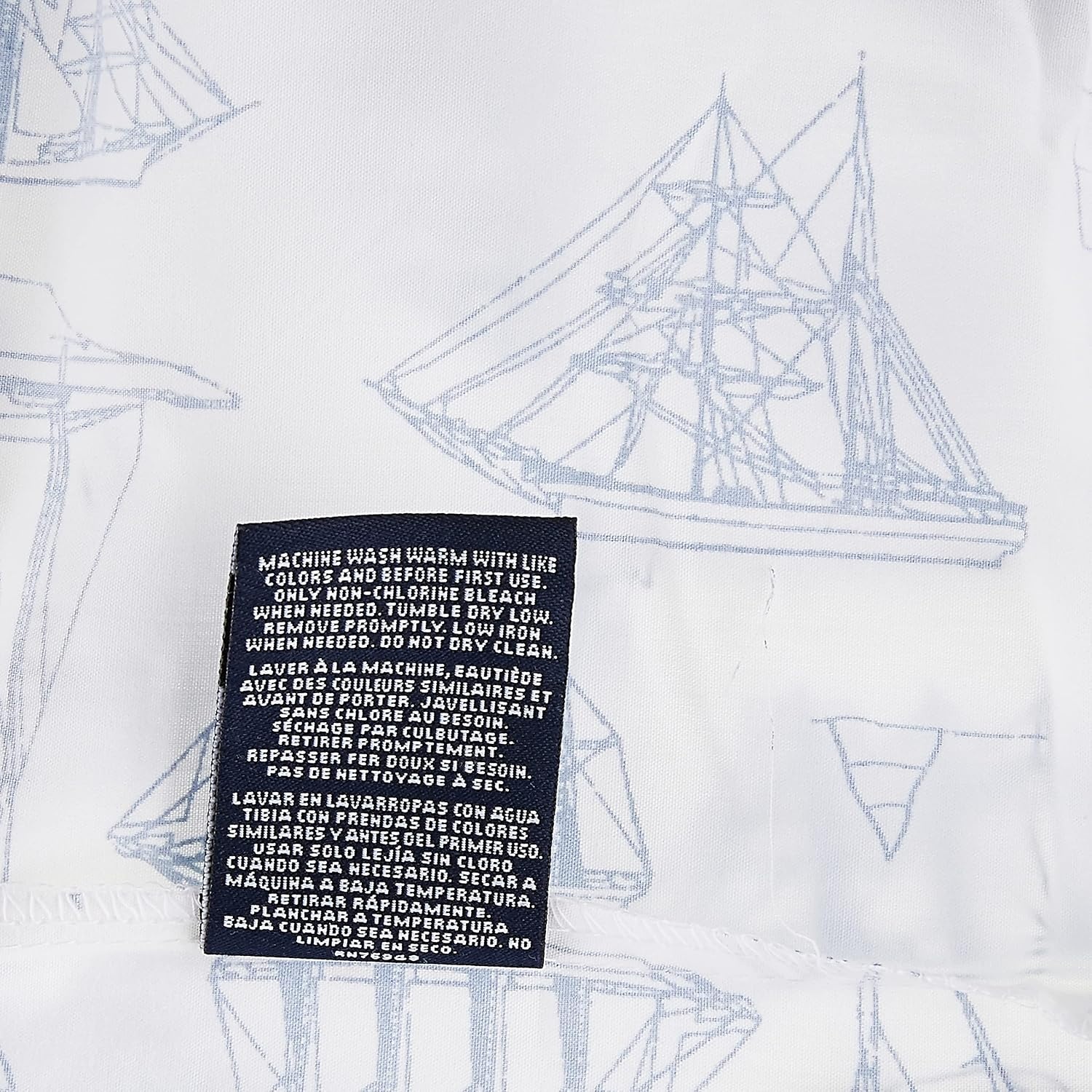 image:imageNautica Twin Size Sheet Set Crisp Cotton Percale Bedding with Matching Pillowcase Lightweight amp Breathable Bed Sheets Deep Pocket College Dorm Room Essentials Star Spangled BlueWhitewood Sail