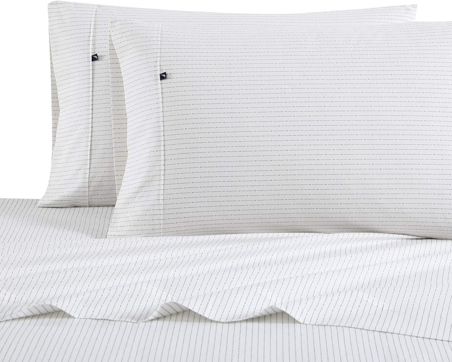 image:imageNautica Twin Size Sheet Set Crisp Cotton Percale Bedding with Matching Pillowcase Lightweight amp Breathable Bed Sheets Deep Pocket College Dorm Room Essentials Star Spangled BlueBuoy Line