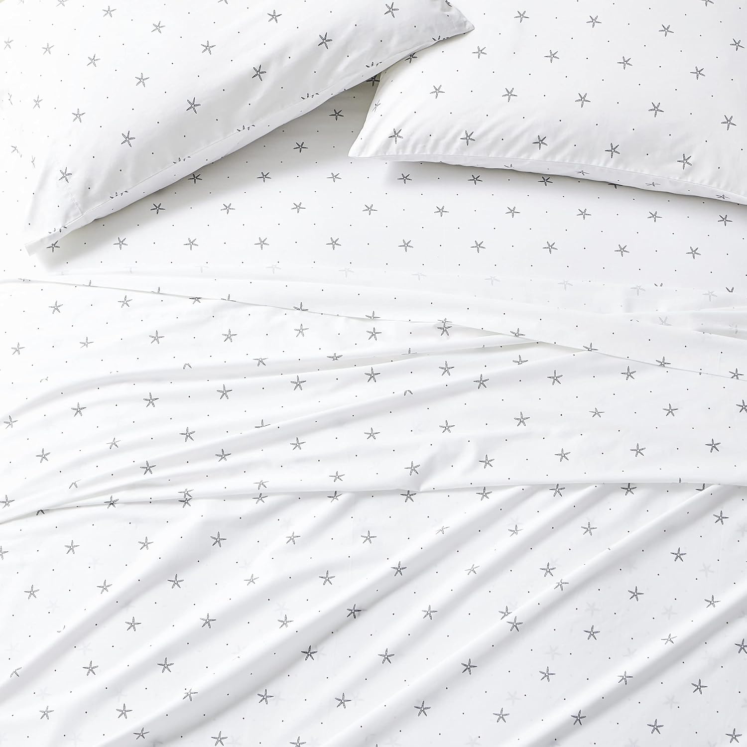 image:imageNautica Twin Size Sheet Set Crisp Cotton Percale Bedding with Matching Pillowcase Lightweight amp Breathable Bed Sheets Deep Pocket College Dorm Room Essentials Star Spangled BlueStar Spangled Coastal