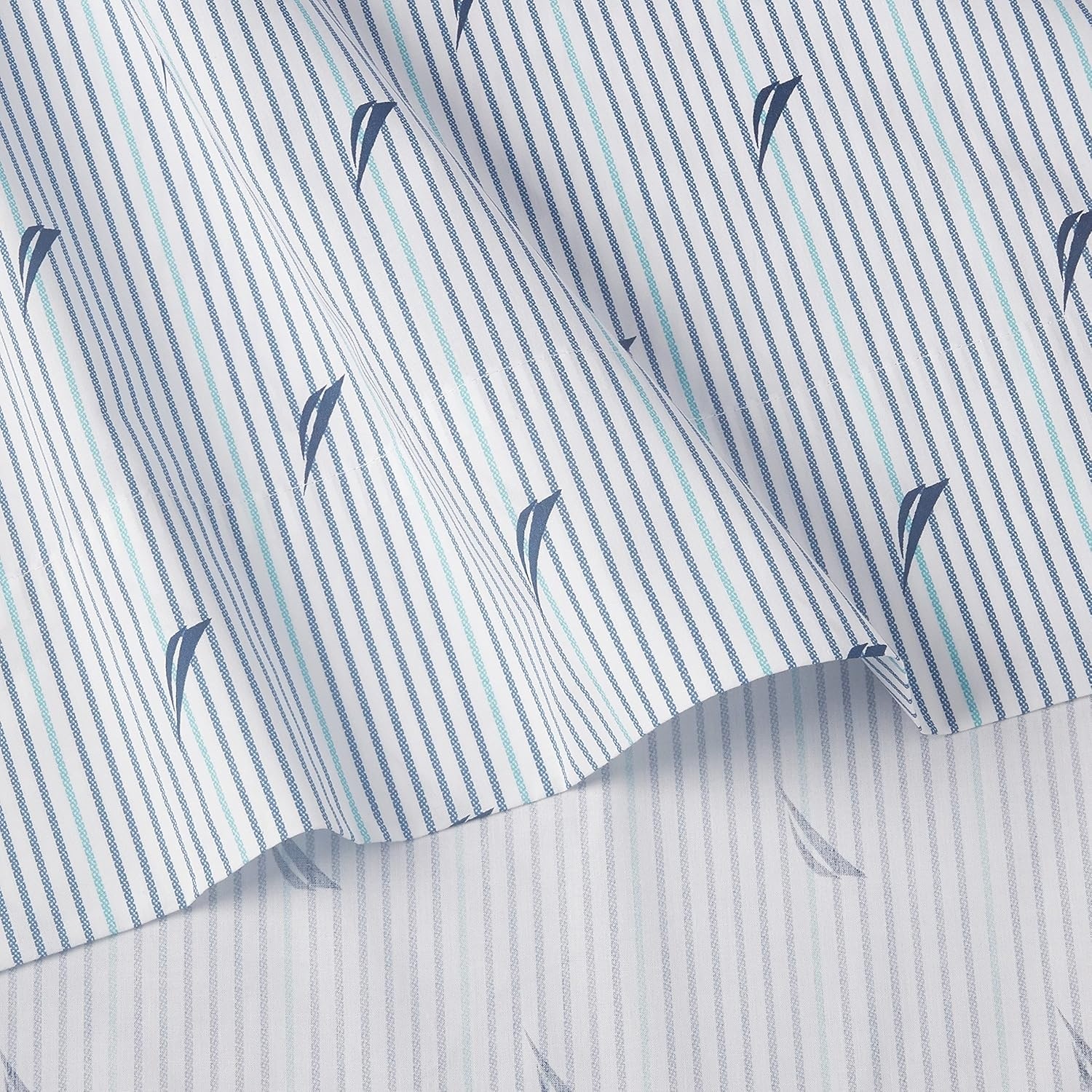 image:imageNautica Twin Size Sheet Set Crisp Cotton Percale Bedding with Matching Pillowcase Lightweight amp Breathable Bed Sheets Deep Pocket College Dorm Room Essentials Star Spangled BlueAudley Blue