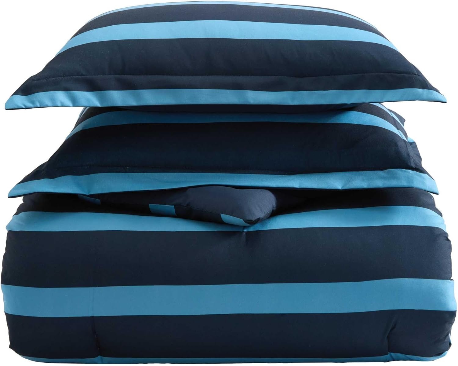 image:imageNautica Twin XL Comforter Set Soft amp Reversible Coastal Bedding with Matching Pillowcase Nautical Striped Bed Set Keelson StripeSolid BlueKeelson StripeSolid Blue