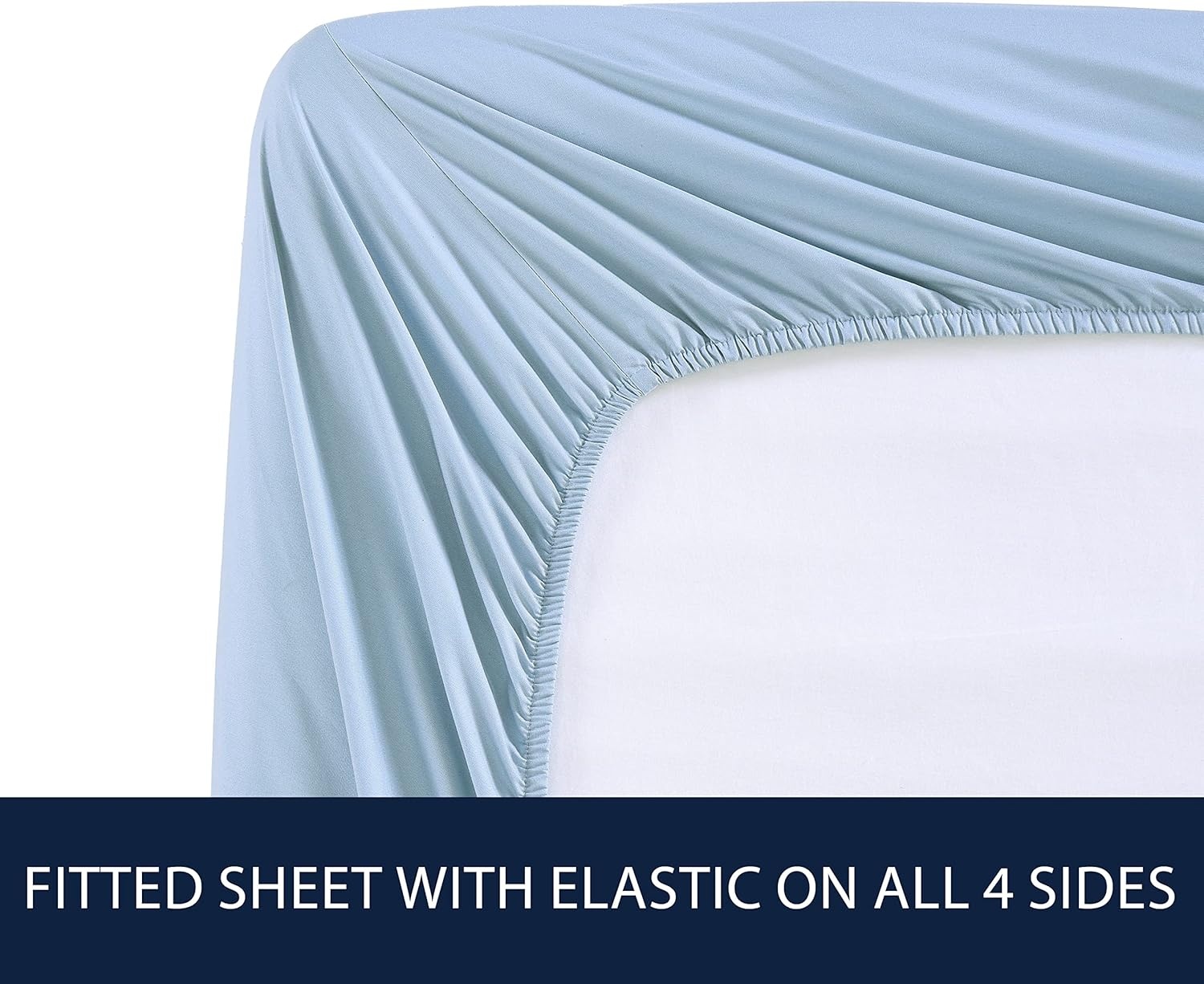 image:imageNautica Twin XL Size Sheet Set Crisp Cotton Percale Bedding with Matching Pillowcase Lightweight amp Breathable Bed Sheets Deep Pocket College Dorm Room Essentials Captains BlueLake Blue