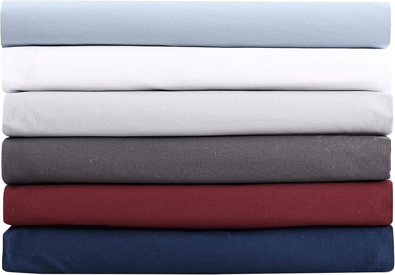 image:imageNautica Twin XL Size Sheet Set Crisp Cotton Percale Bedding with Matching Pillowcase Lightweight amp Breathable Bed Sheets Deep Pocket College Dorm Room Essentials Captains BlueSolid Dark Red