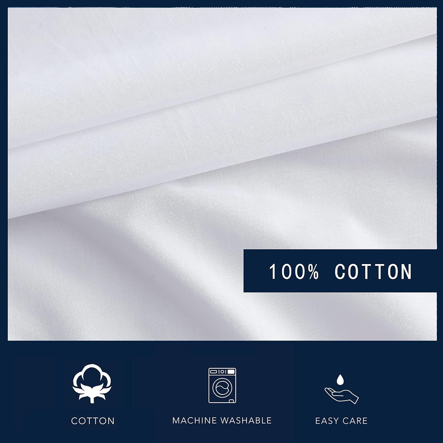 image:imageNautica Twin XL Size Sheet Set Crisp Cotton Percale Bedding with Matching Pillowcase Lightweight amp Breathable Bed Sheets Deep Pocket College Dorm Room Essentials Captains BlueWhite