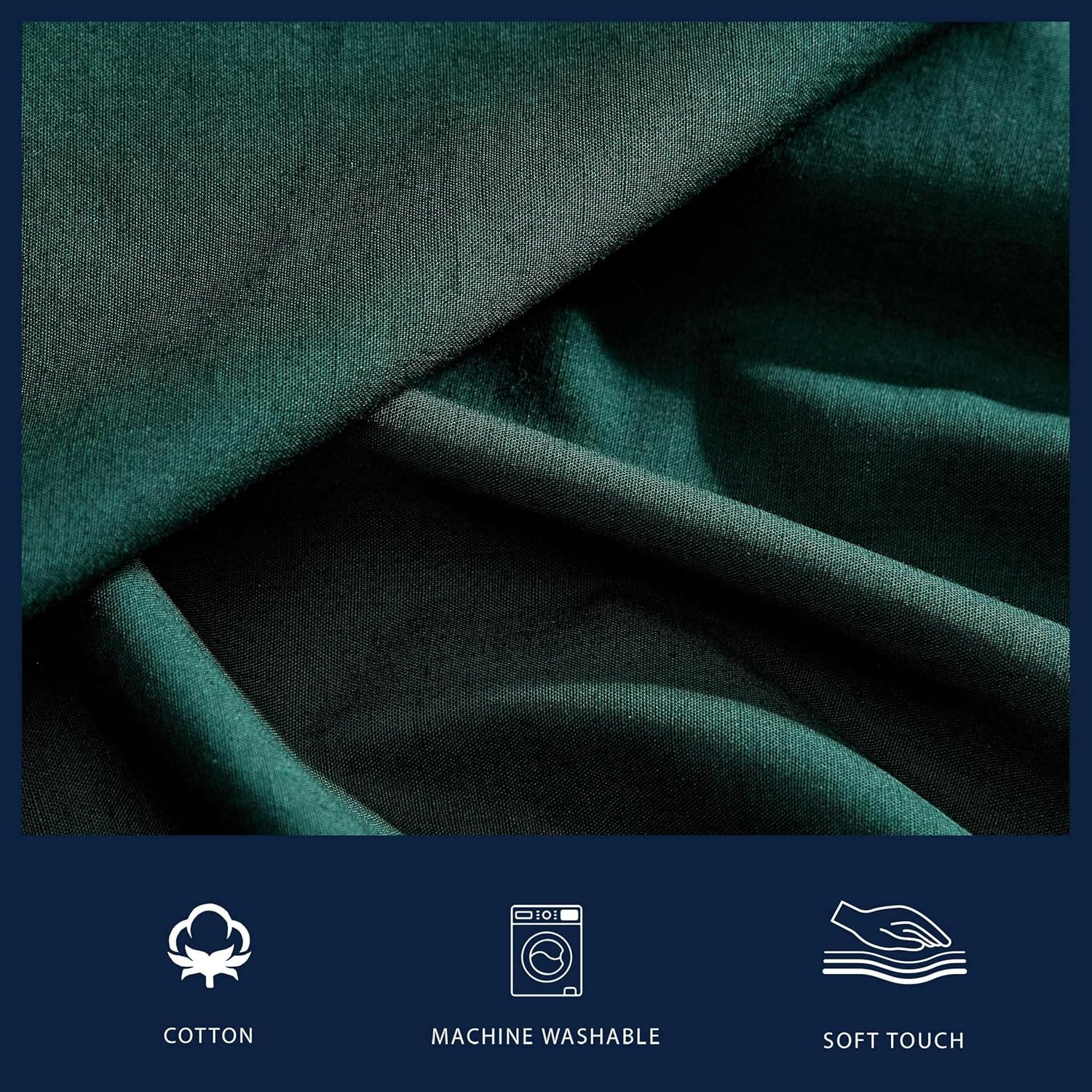 image:imageNautica Twin XL Size Sheet Set Crisp Cotton Percale Bedding with Matching Pillowcase Lightweight amp Breathable Bed Sheets Deep Pocket College Dorm Room Essentials Captains BlueBayview Green