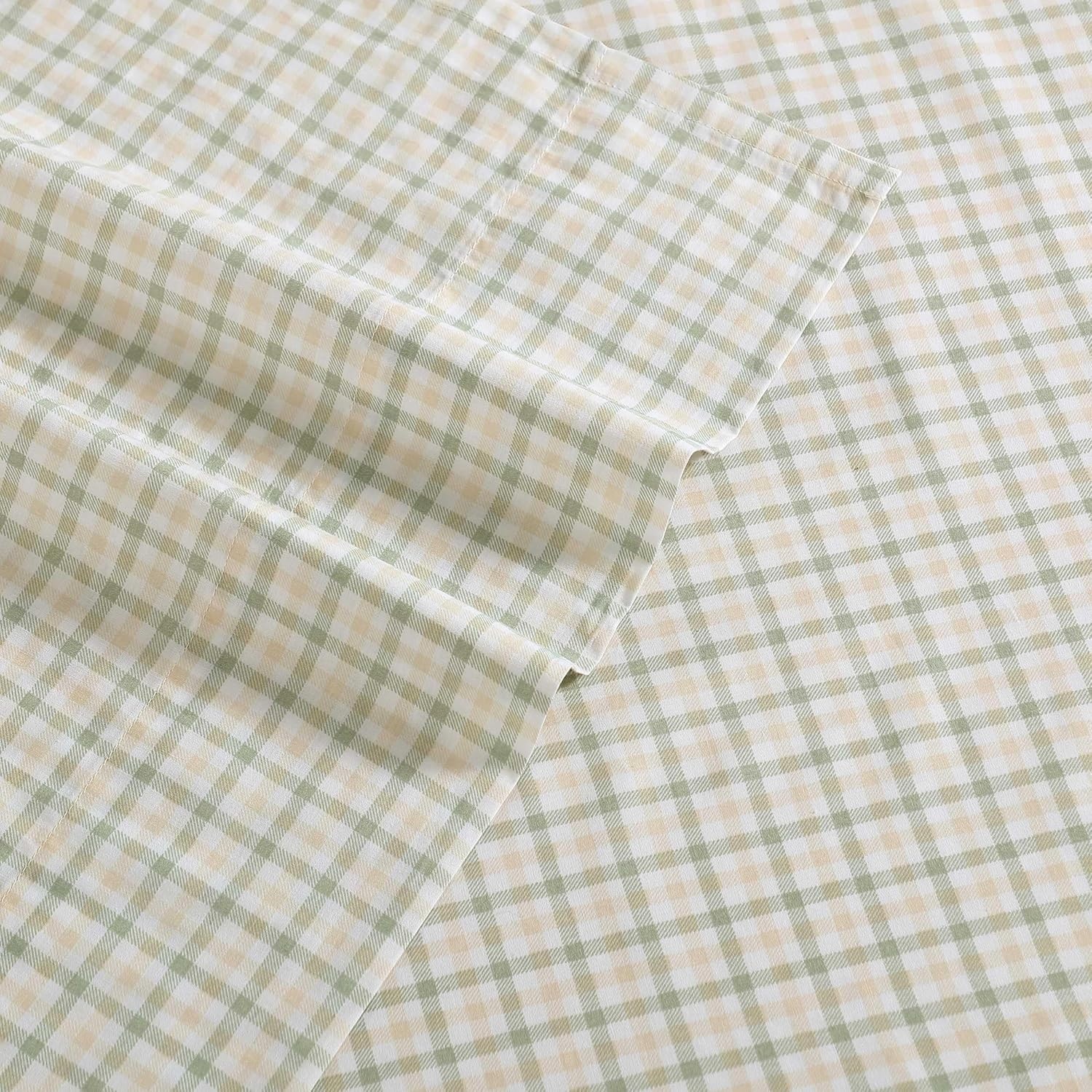image:imageNautica Twin XL Size Sheets Set Crisp amp Tailored Floral Bedding with a Smooth Cotton Percale Bed Sheets with Matching Pillowcase amp Fitted Sheet Breezy Bloom BlueCalm Seas Gingham Green