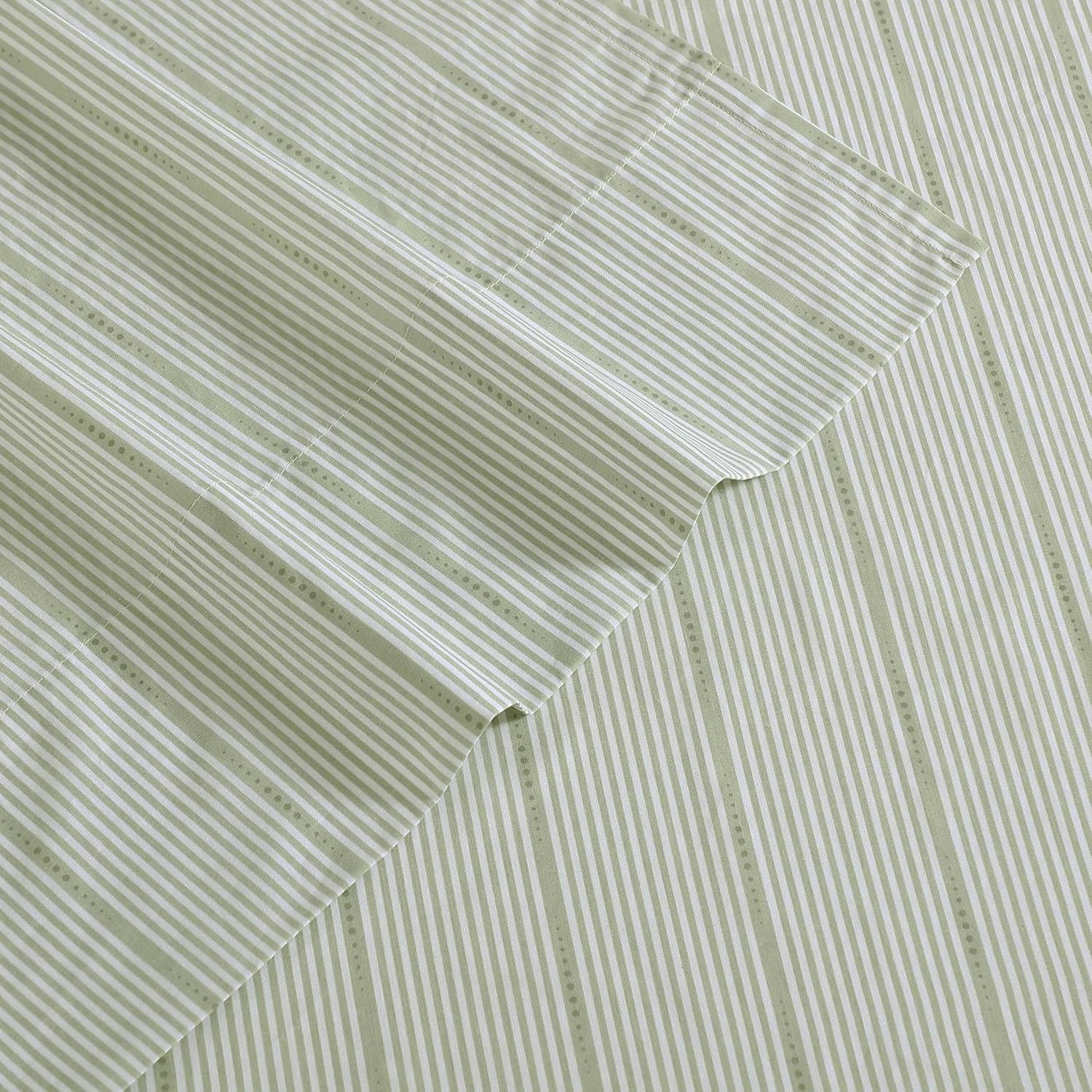 image:imageNautica Twin XL Size Sheets Set Crisp amp Tailored Floral Bedding with a Smooth Cotton Percale Bed Sheets with Matching Pillowcase amp Fitted Sheet Breezy Bloom BlueEllipse Stripe Green