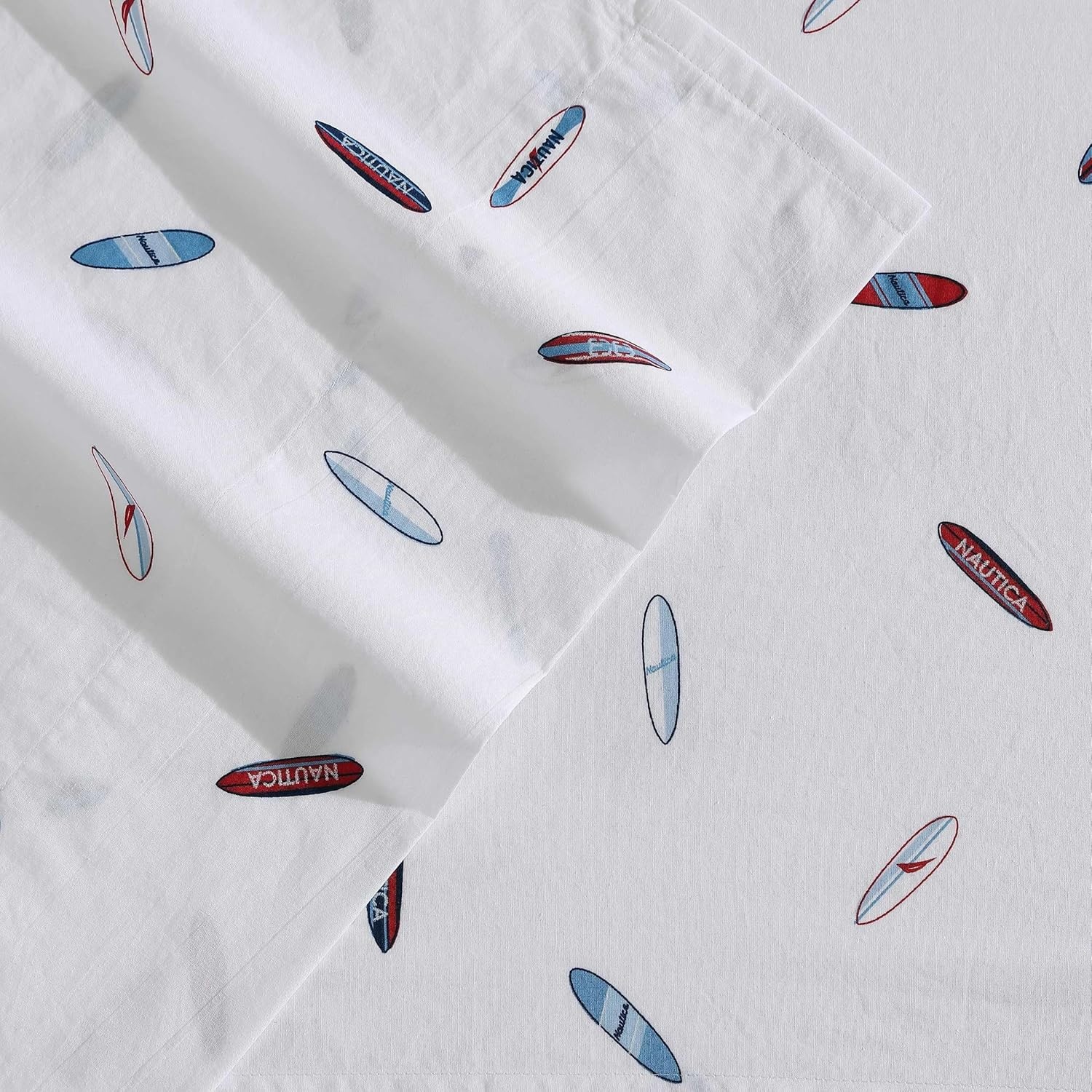 image:imageNautica Twin XL Size Sheets Set Crisp amp Tailored Floral Bedding with a Smooth Cotton Percale Bed Sheets with Matching Pillowcase amp Fitted Sheet Breezy Bloom BlueHigh Surf