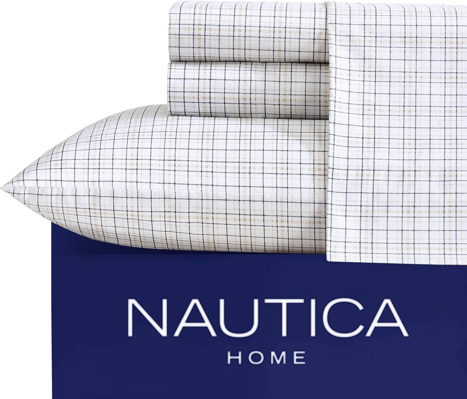 image:imageNautica Twin XL Size Sheets Set Crisp amp Tailored Floral Bedding with a Smooth Cotton Percale Bed Sheets with Matching Pillowcase amp Fitted Sheet Breezy Bloom BlueMalor Plaid