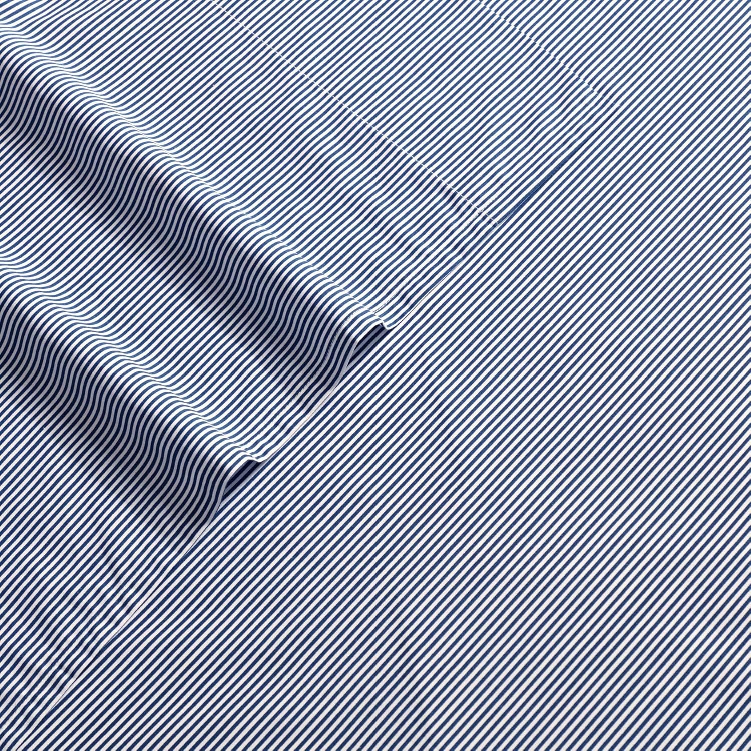 image:imageNautica Twin XL Size Sheets Set Crisp amp Tailored Floral Bedding with a Smooth Cotton Percale Bed Sheets with Matching Pillowcase amp Fitted Sheet Breezy Bloom BluePenny Pinstripe Navy