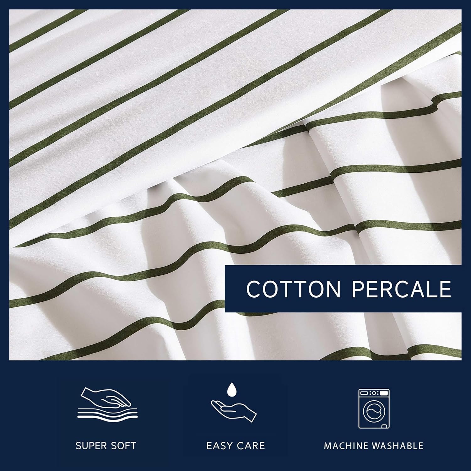 image:imageNautica Twin XL Size Sheets Set Crisp amp Tailored Floral Bedding with a Smooth Cotton Percale Bed Sheets with Matching Pillowcase amp Fitted Sheet Breezy Bloom BlueBrenton Stripe Ivory