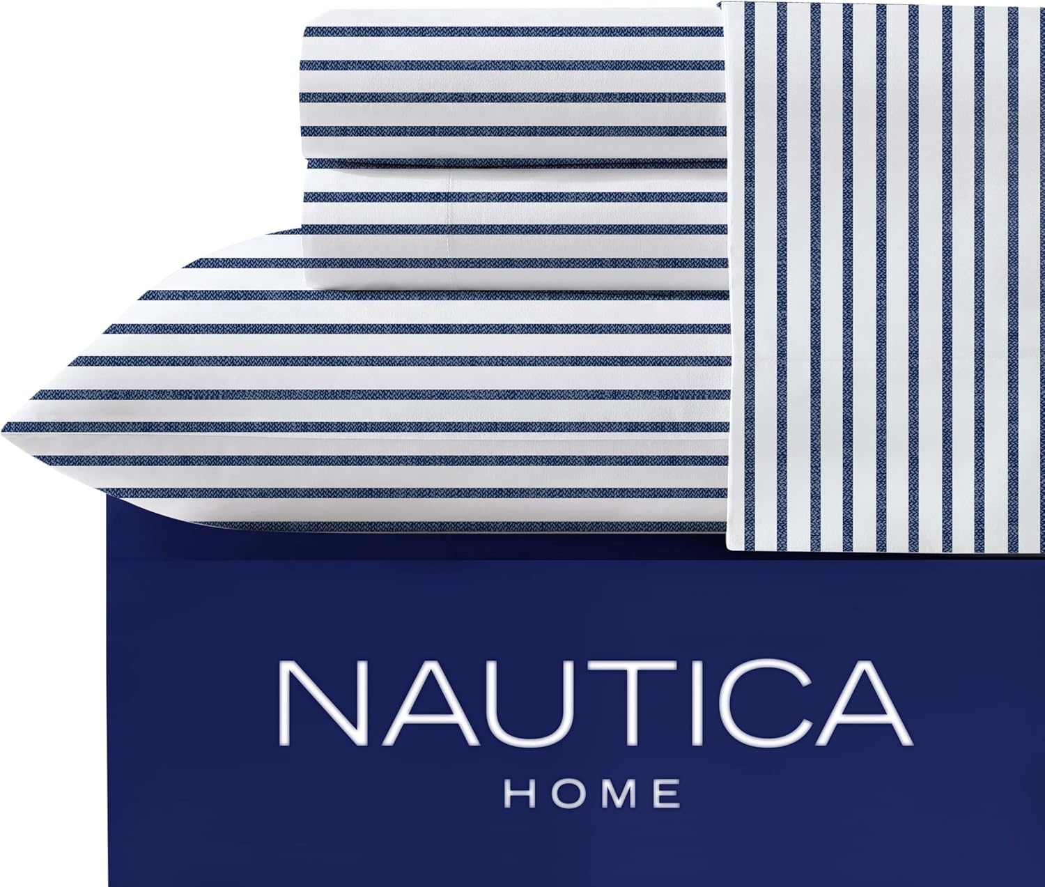 image:imageNautica Twin XL Size Sheets Set Crisp amp Tailored Floral Bedding with a Smooth Cotton Percale Bed Sheets with Matching Pillowcase amp Fitted Sheet Breezy Bloom BlueHarmead