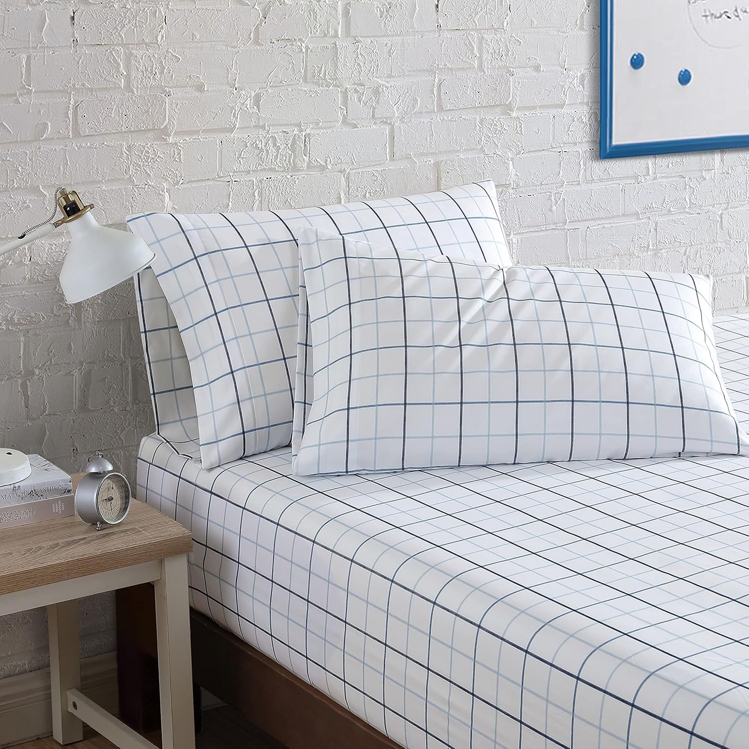 image:imageNautica TwinTwin XL Bed Sheets polyester Bedding Set with Matching Pillowcase Crisp amp Cool Fully Elasticized Dorm Essentials Clarkson Blue