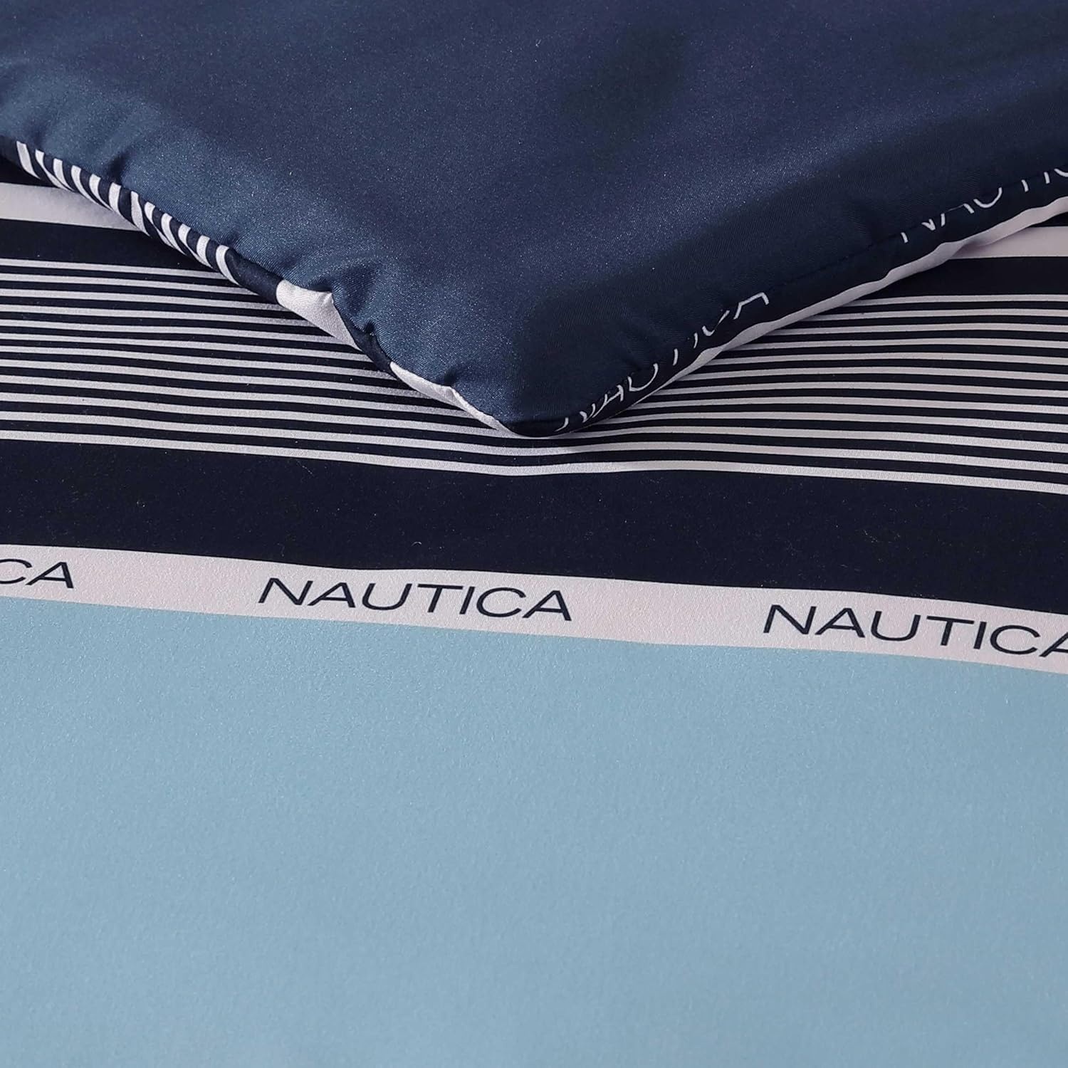 image:imageNautica TwinTwin XL Comforter Set Cotton Bedding with Matching Sham Patchwork Print Bed Set Medium Weight for Year Round Use Dorm Essentials Mason BlueElliot Blue