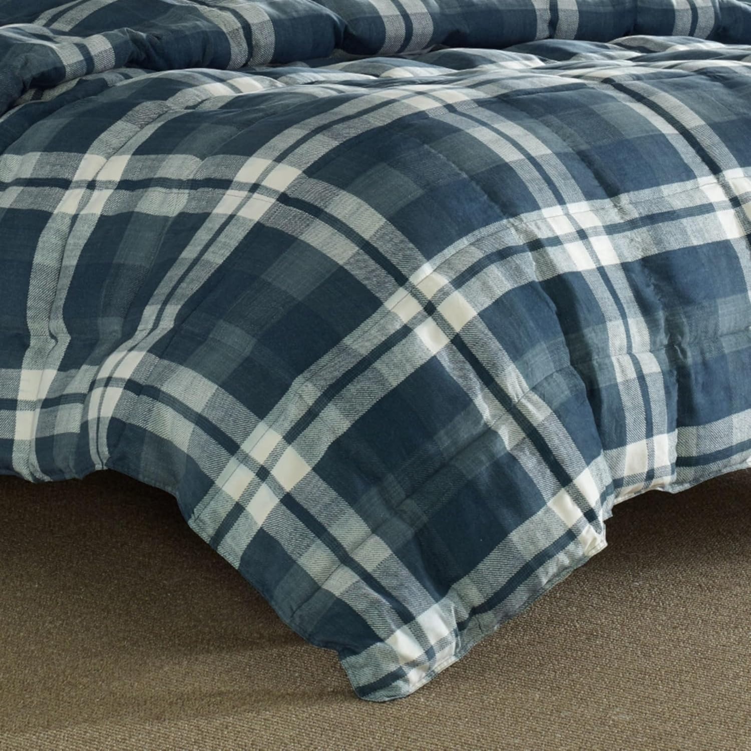 image:imageNautica TwinTwin XL Comforter Set Reversible Bedding with Matching Sham Microsuede with Sherpa Reverse Dorm Essentials OekTex Certified Crossview NavyNavy