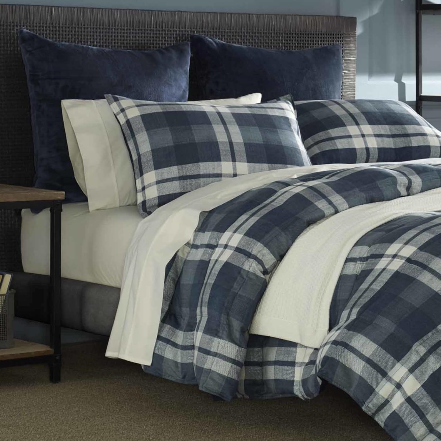 image:imageNautica TwinTwin XL Comforter Set Reversible Bedding with Matching Sham Microsuede with Sherpa Reverse Dorm Essentials OekTex Certified Crossview NavyNavy