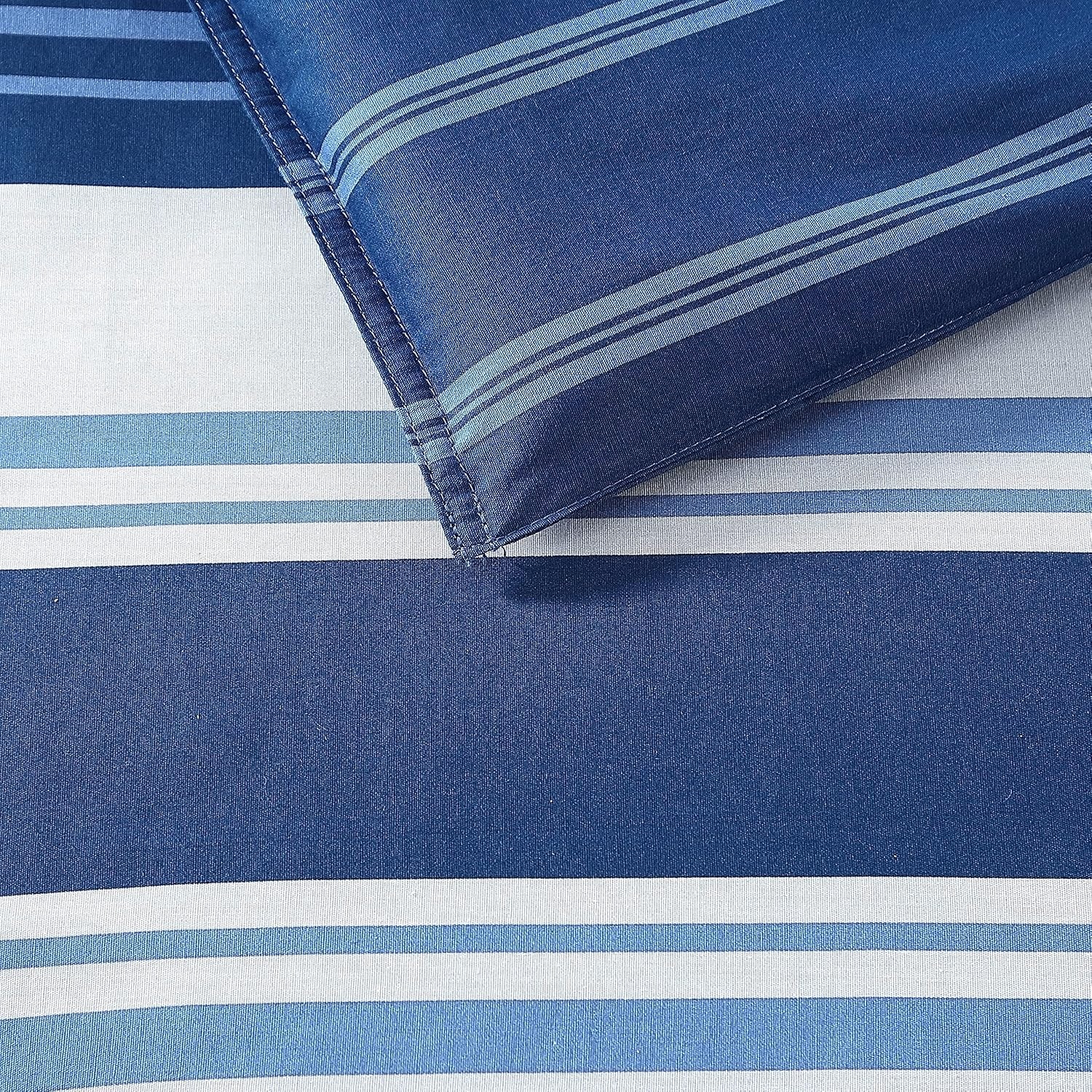 image:imageNautica TwinTwin XL Comforter Set Reversible Cotton Bedding with Matching Sham Medium Weight for Year Round Use Dorm Essentials OekoTex Certified Lakeview BlueQueen