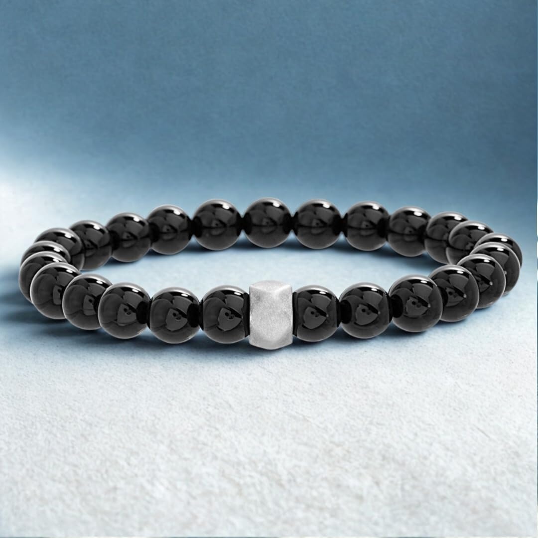 image:imageNautica 12 mm Stretch Bead Bracelet for Men Stainless Steel