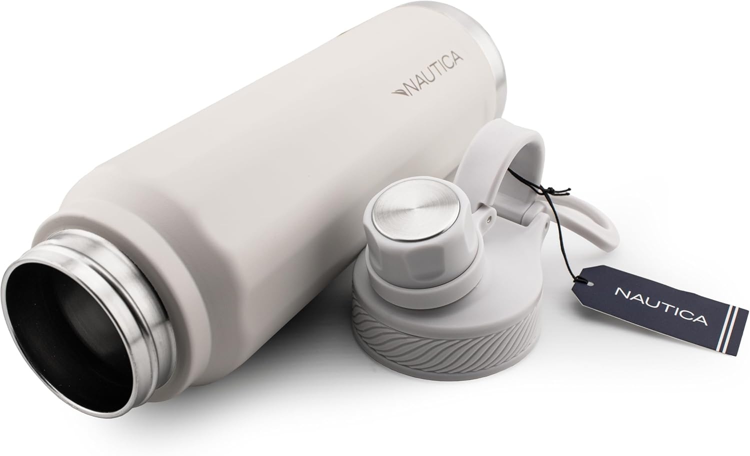 image:imageNautica 25 oz hydration flask DoubleWall Vacuum Insulated bottle Leak Proof amp BPA Free MED GREYLIGHT GREY