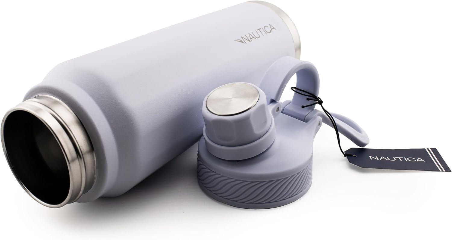 image:imageNautica 25 oz hydration flask DoubleWall Vacuum Insulated bottle Leak Proof amp BPA Free MED GREYLight Blue