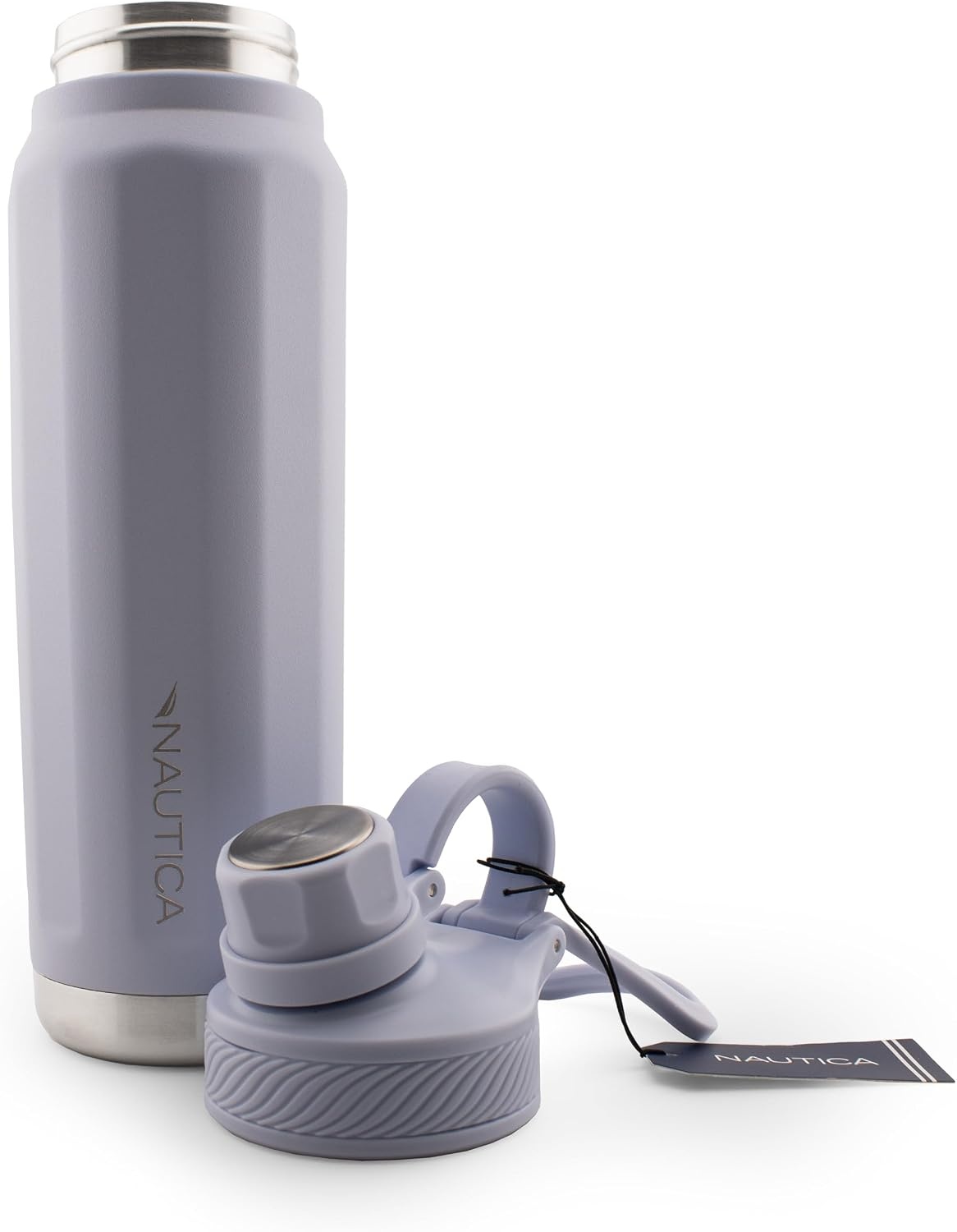 image:imageNautica 25 oz hydration flask DoubleWall Vacuum Insulated bottle Leak Proof amp BPA Free MED GREYLight Blue