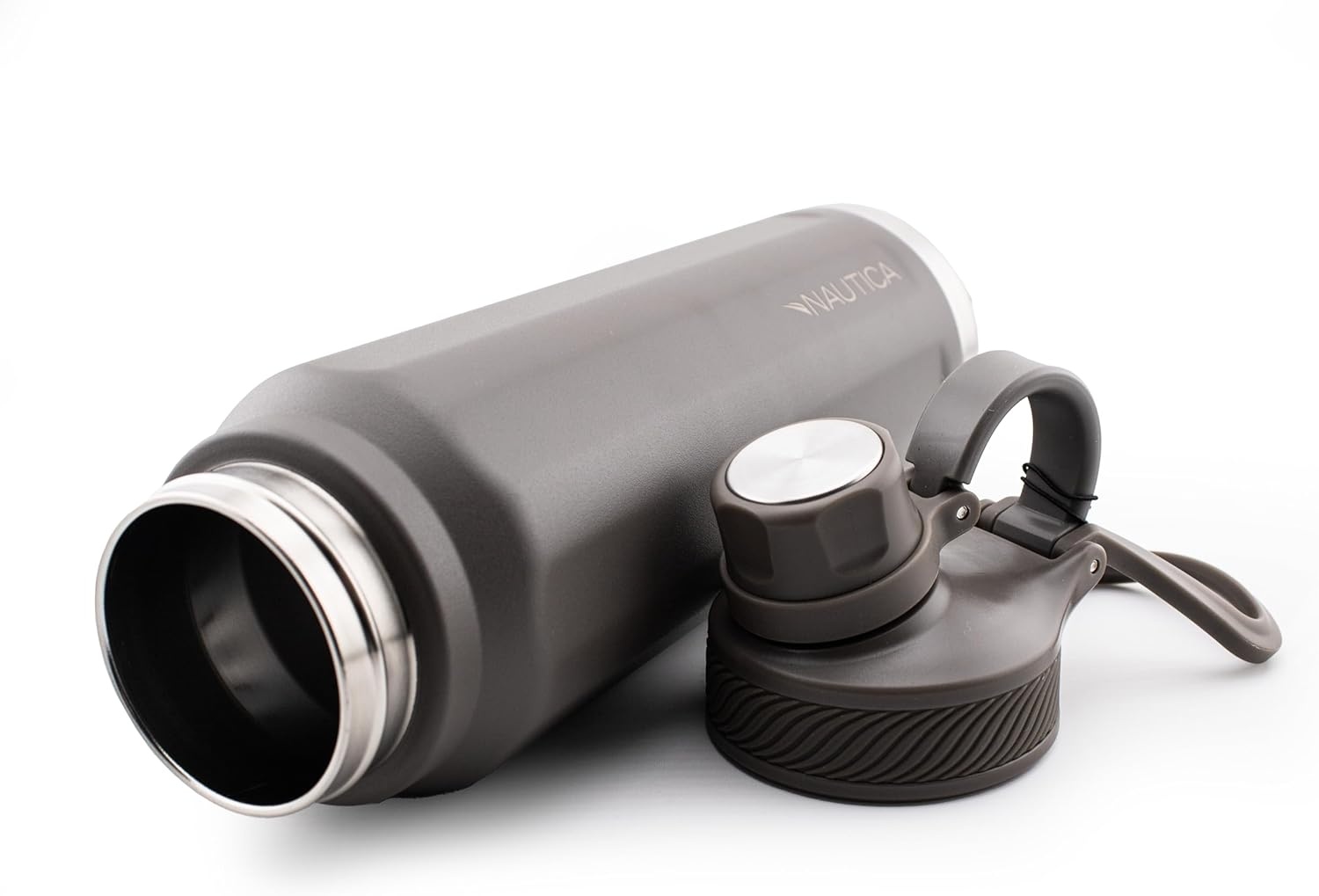 image:imageNautica 25 oz hydration flask DoubleWall Vacuum Insulated bottle Leak Proof amp BPA Free MED GREYMED GREY